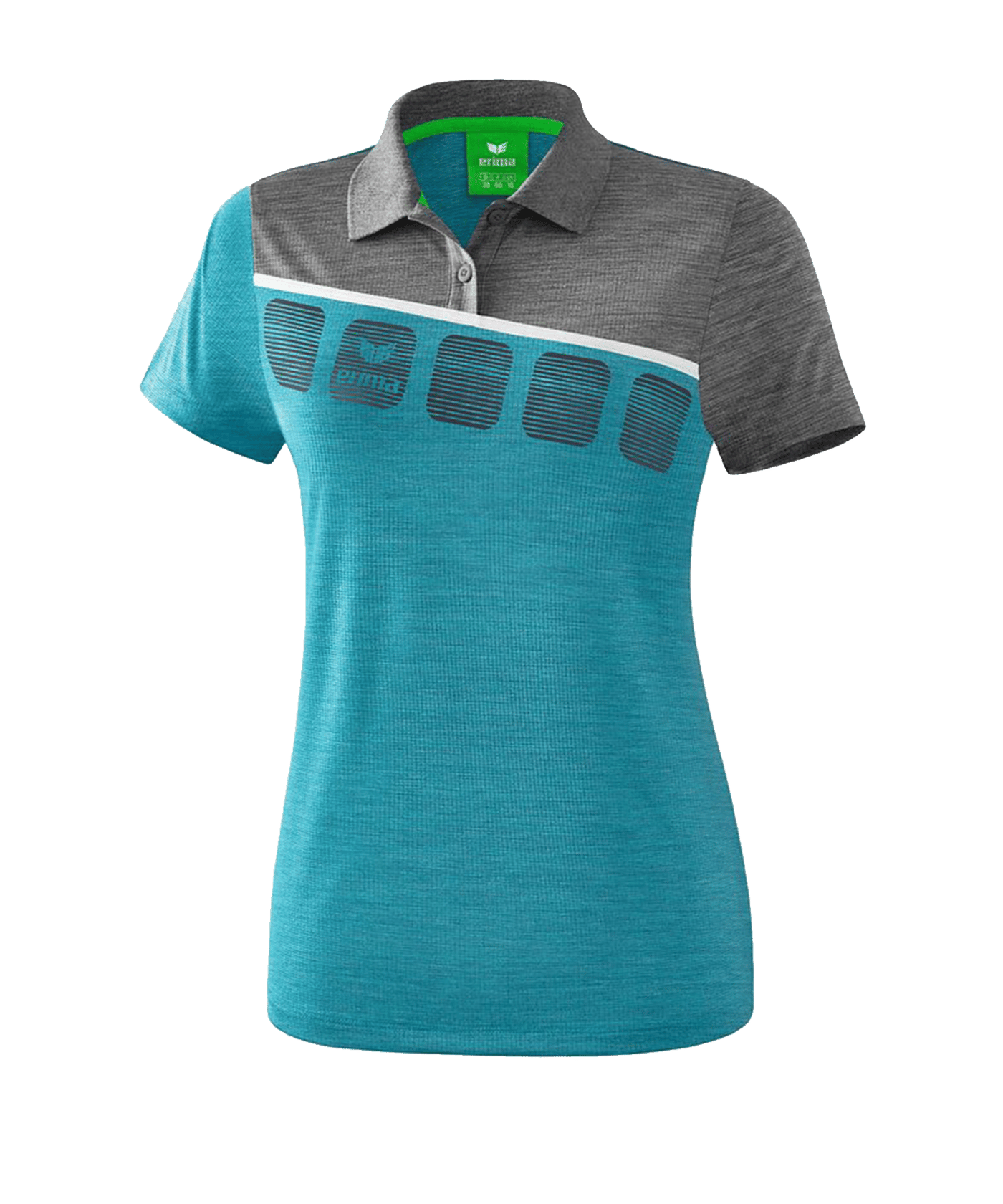 Erima 5-C Poloshirt Damen Blau Grau - blau