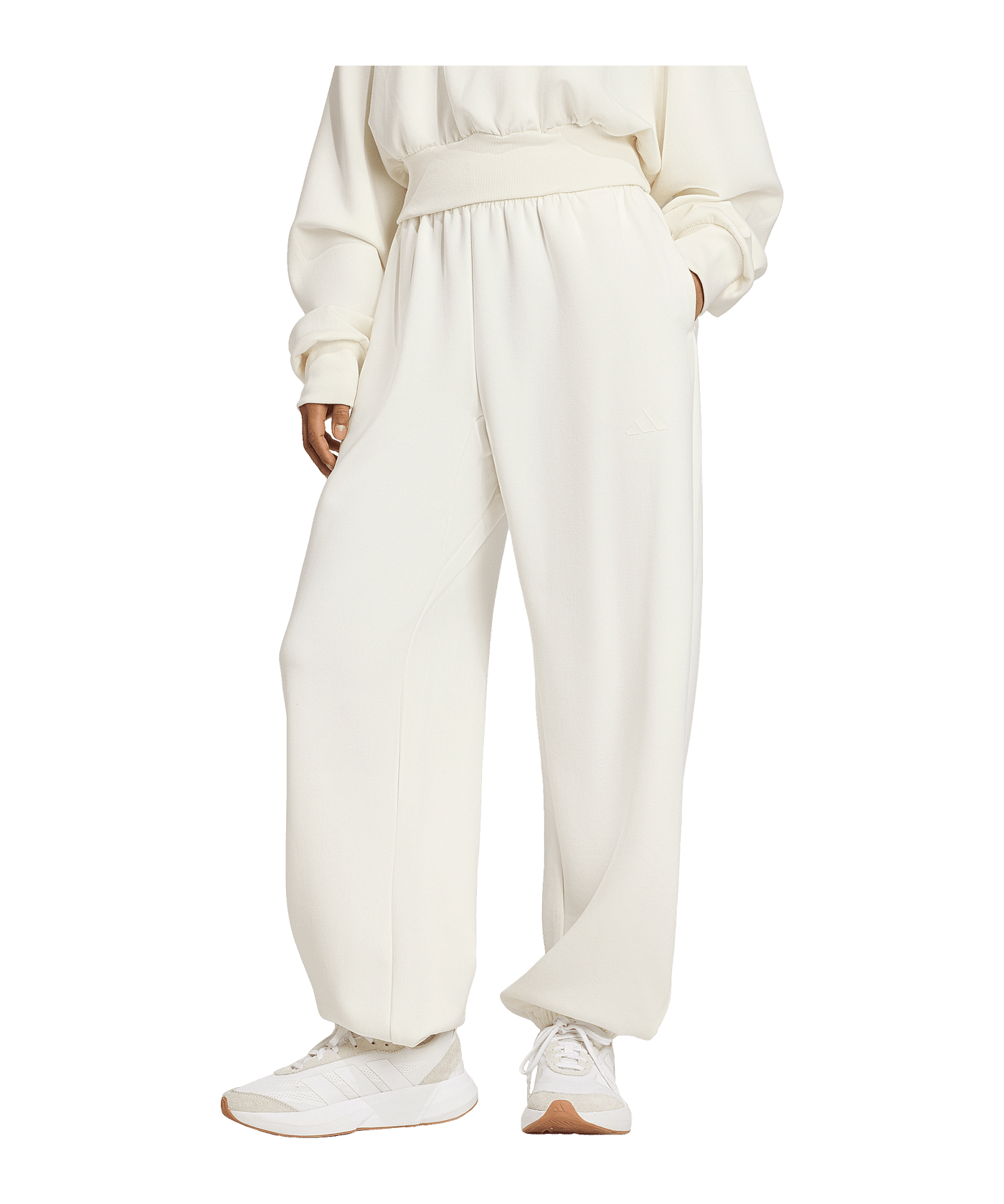 adidas Soft Lux Jogginghose Damen Weiß - weiss