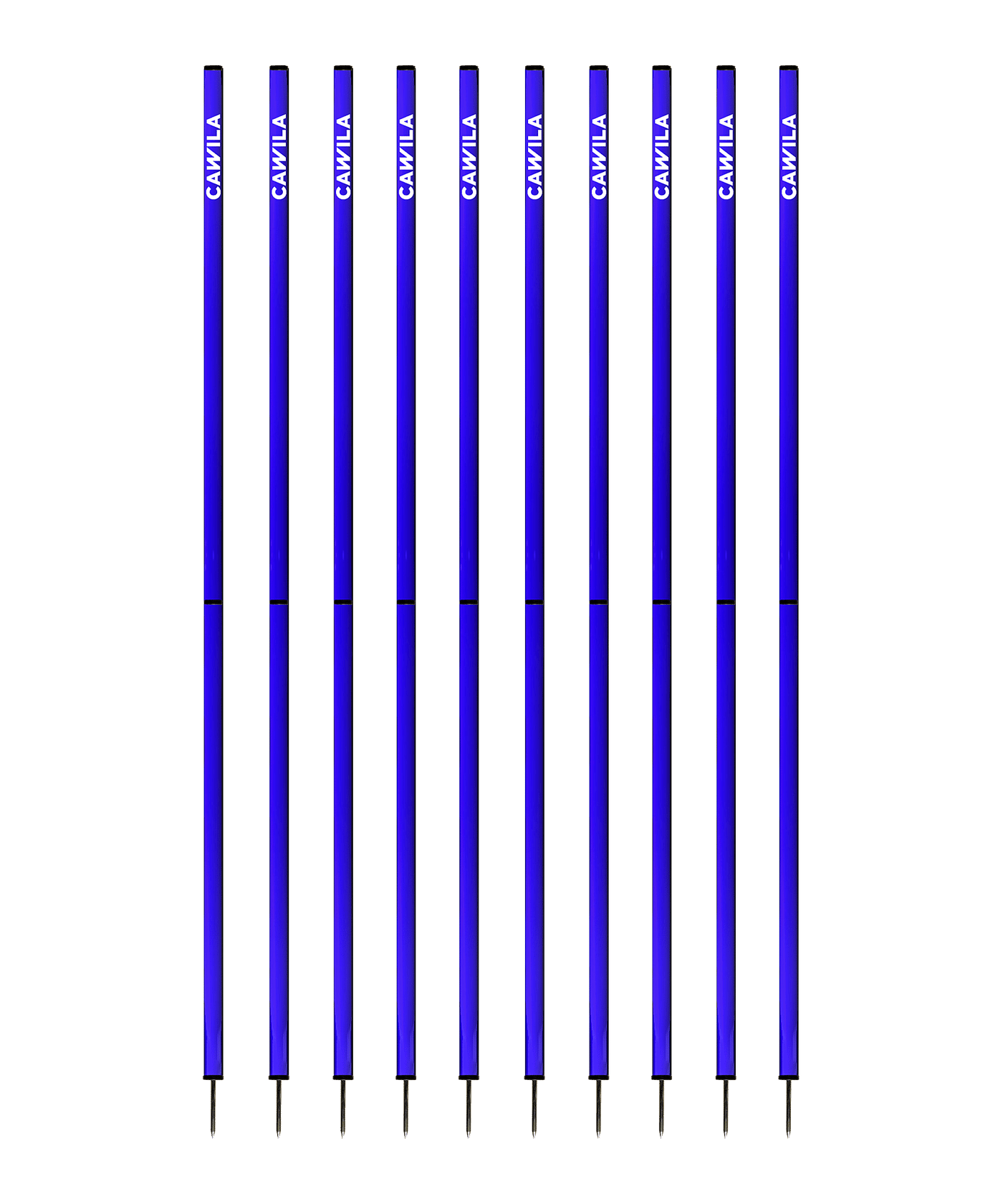 Cawila Academy Slalomstangen 10er Set (33mmx180cm) Blau - blau