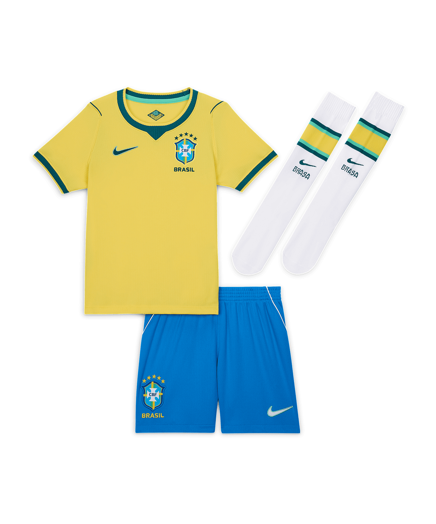 Nike CBF Brasilien Minikit Trikot Set Home WM 2026 Kids Gelb F724 - gelb