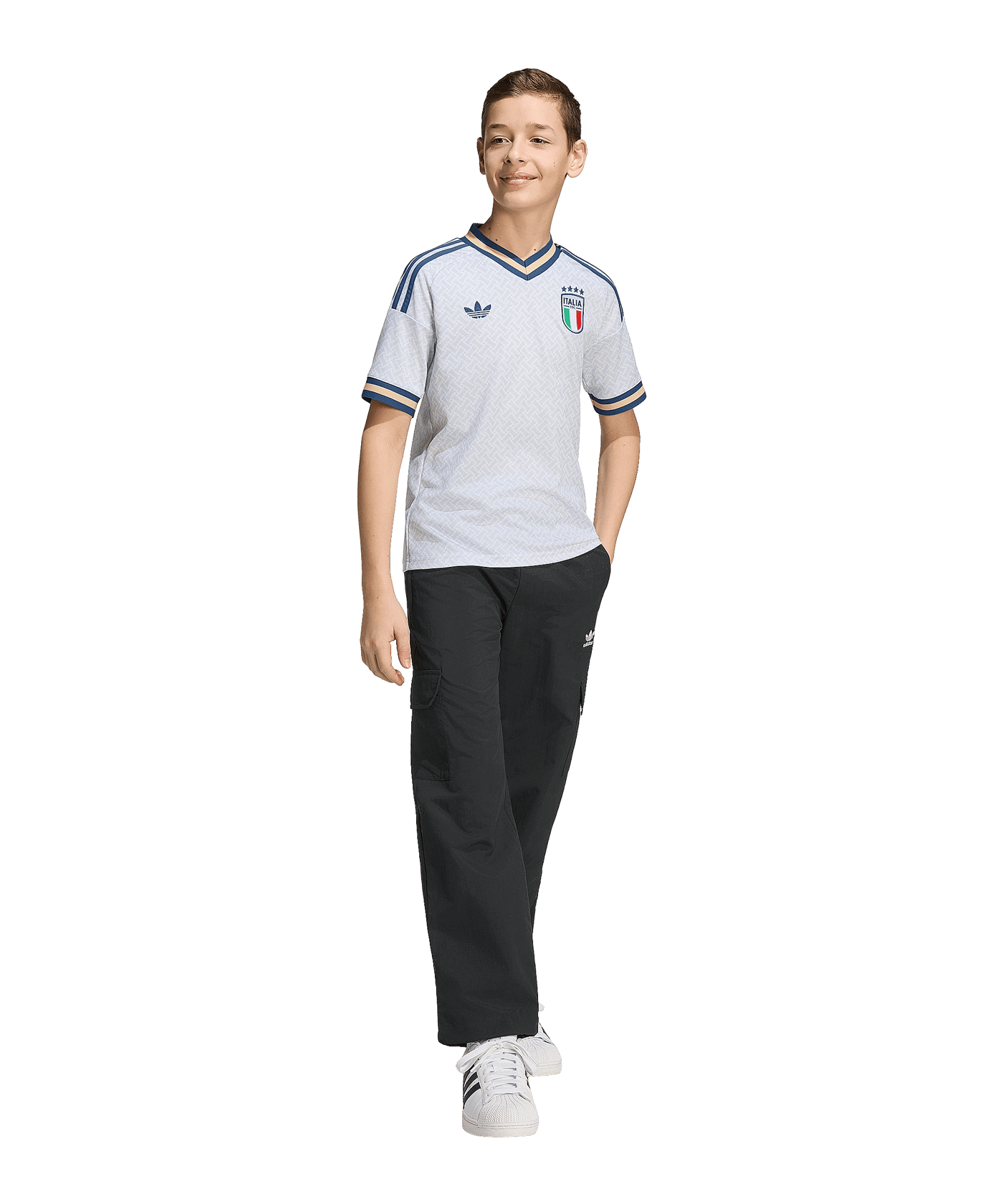 adidas FIGC Italien Trikot Away WM 2026 Kids Blau - blau