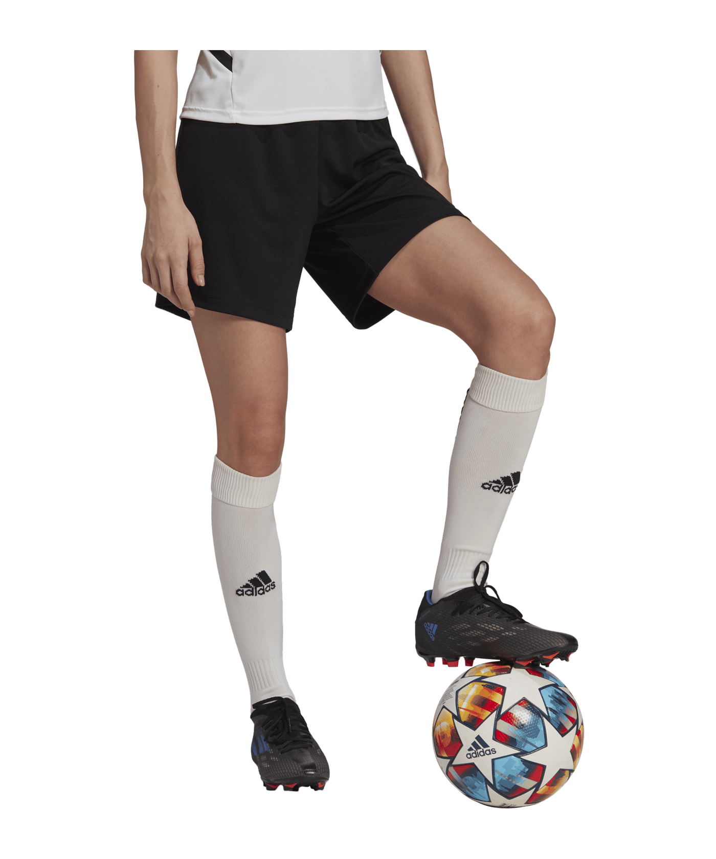 adidas Entrada 22 Short Damen Schwarz - schwarz