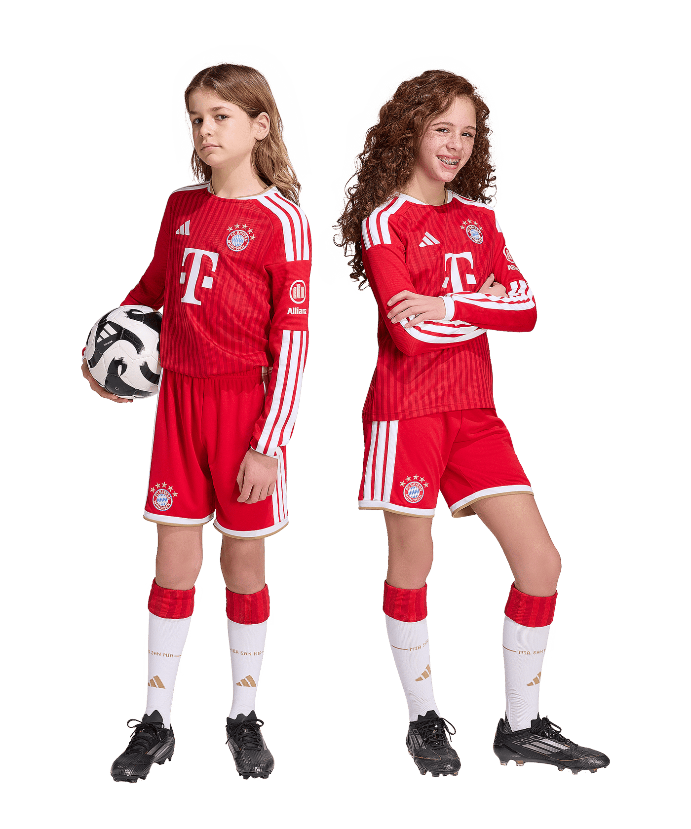 adidas FC Bayern München Trikot Langarm Home 2026/2027 Kids Rot - rot