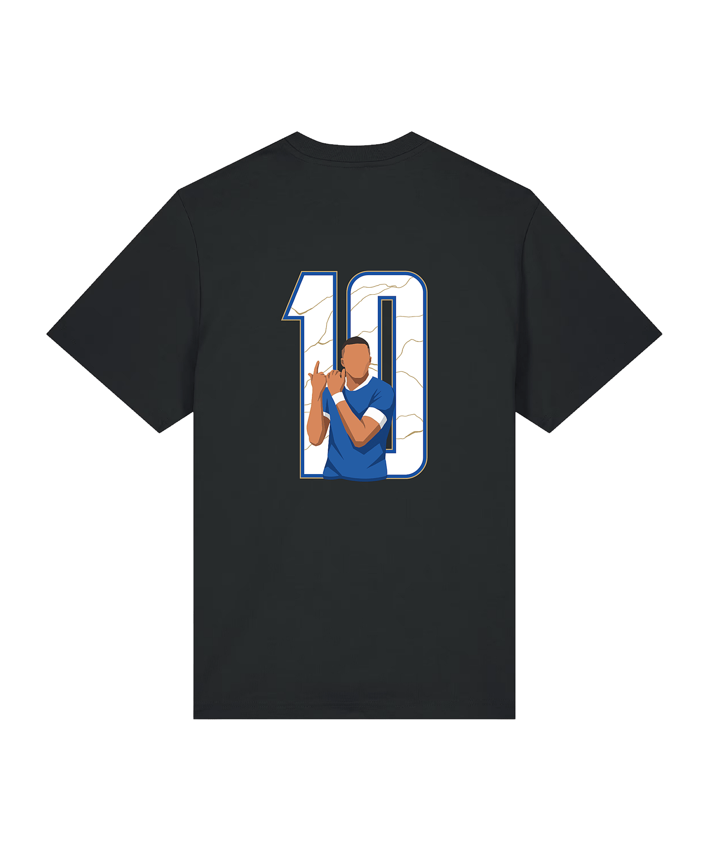 11teamsports Frankreich "THE FRENCH FLASH" T-Shirt WM 2026 Schwarz - schwarz