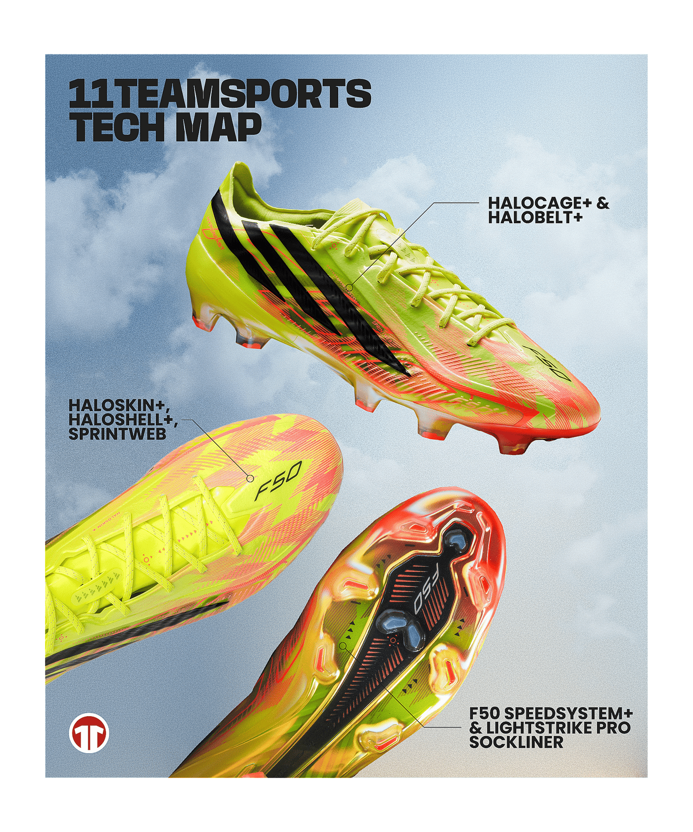 adidas F50 Hyperfast Elite FG Too Light Gelb - gelb