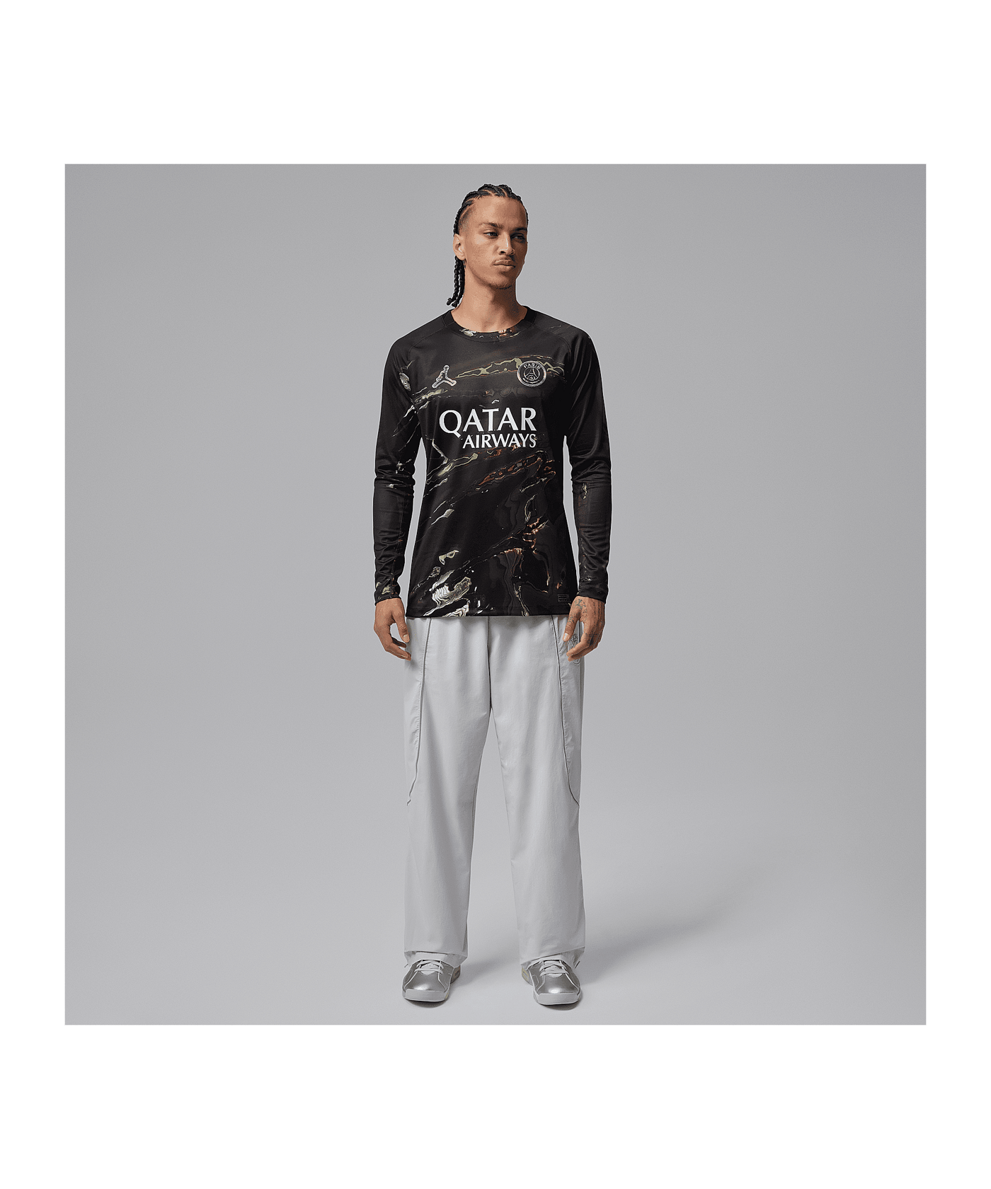 Nike Paris Saint-Germain Stadium Trikot Langarm Schwarz F011 - schwarz