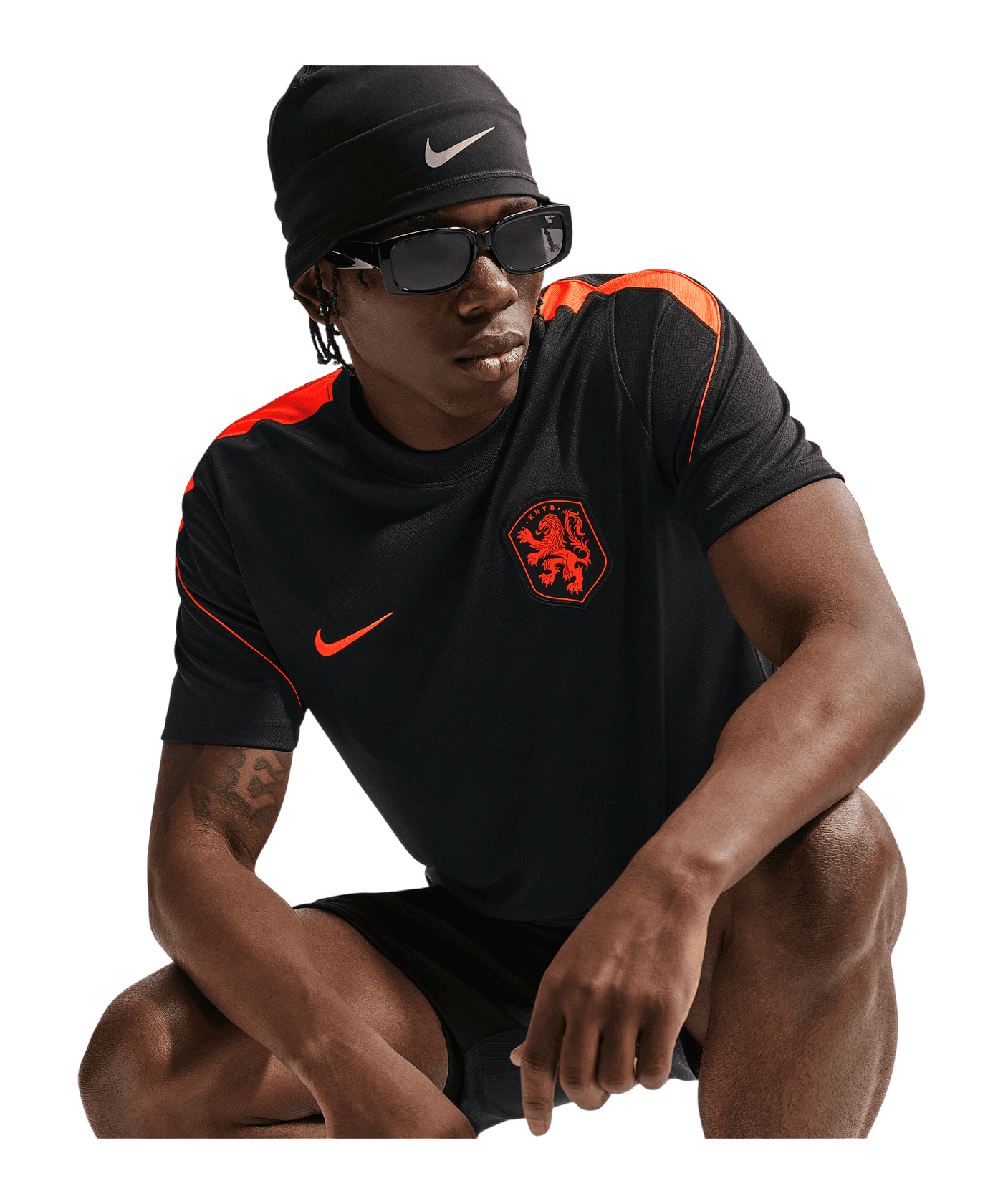 Nike KNVB Niederlande Trainingsshirt Schwarz F010 - schwarz