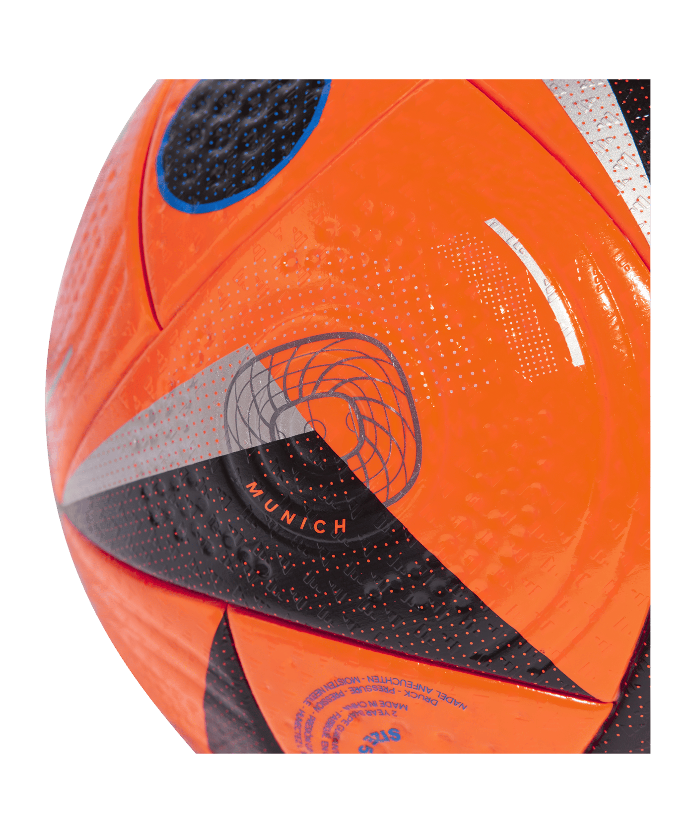 adidas Fussballliebe Pro Winter Spielball EM 2024 Orange Schwarz Blau - orange