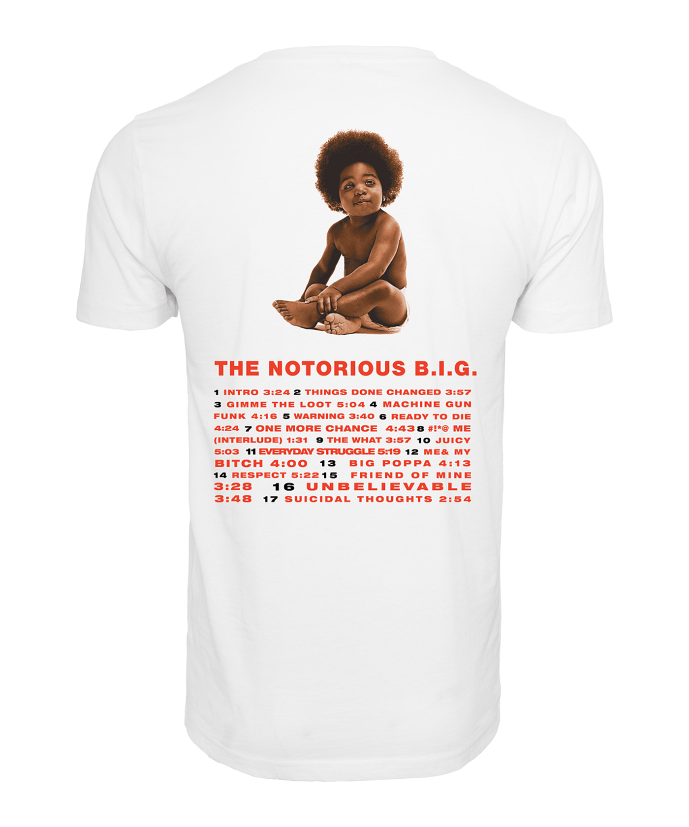 Mister Tee N Big Ready To Die Tracklist T-Shirt - weiss