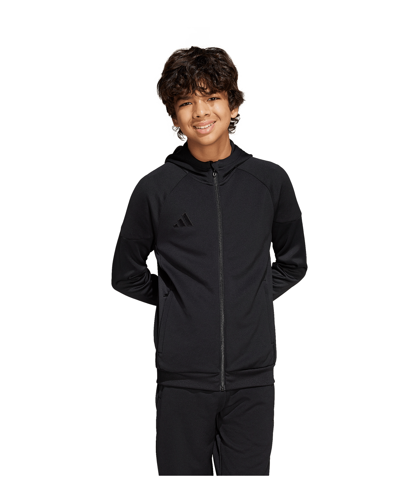 adidas Tiro 25 Kapuzenjacke Kids Schwarz - schwarz