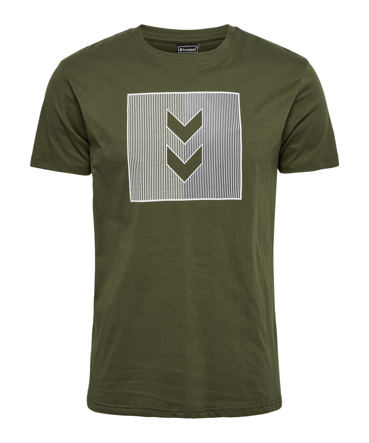 Hummel Active Stripe Co T-Shirt Grün F6453 - gruen
