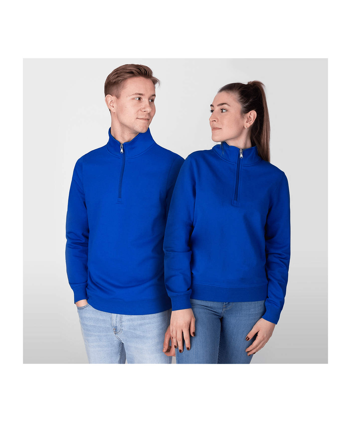 Jako Doubletex Ziptop Blau F400 - blau