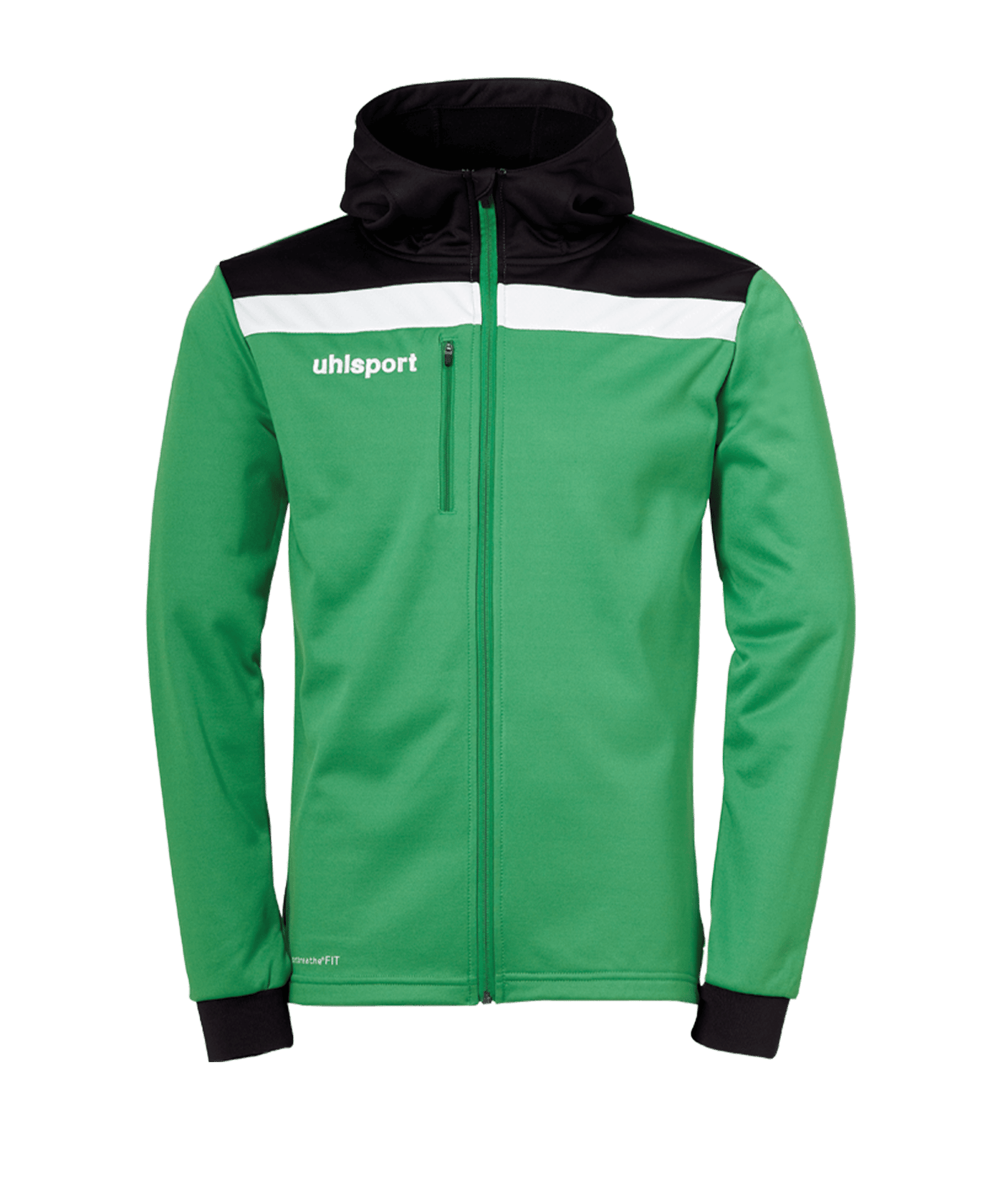 Uhlsport Offense 23 Kapuzenjacke Grün Schwarz F06 - gruen
