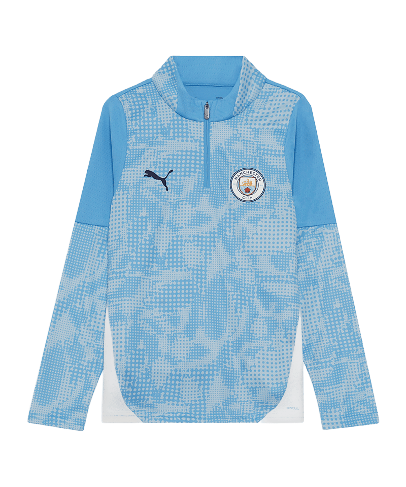 PUMA Manchester City Training 1/4 Zip Sweatshirt Kids Blau F01 - blau