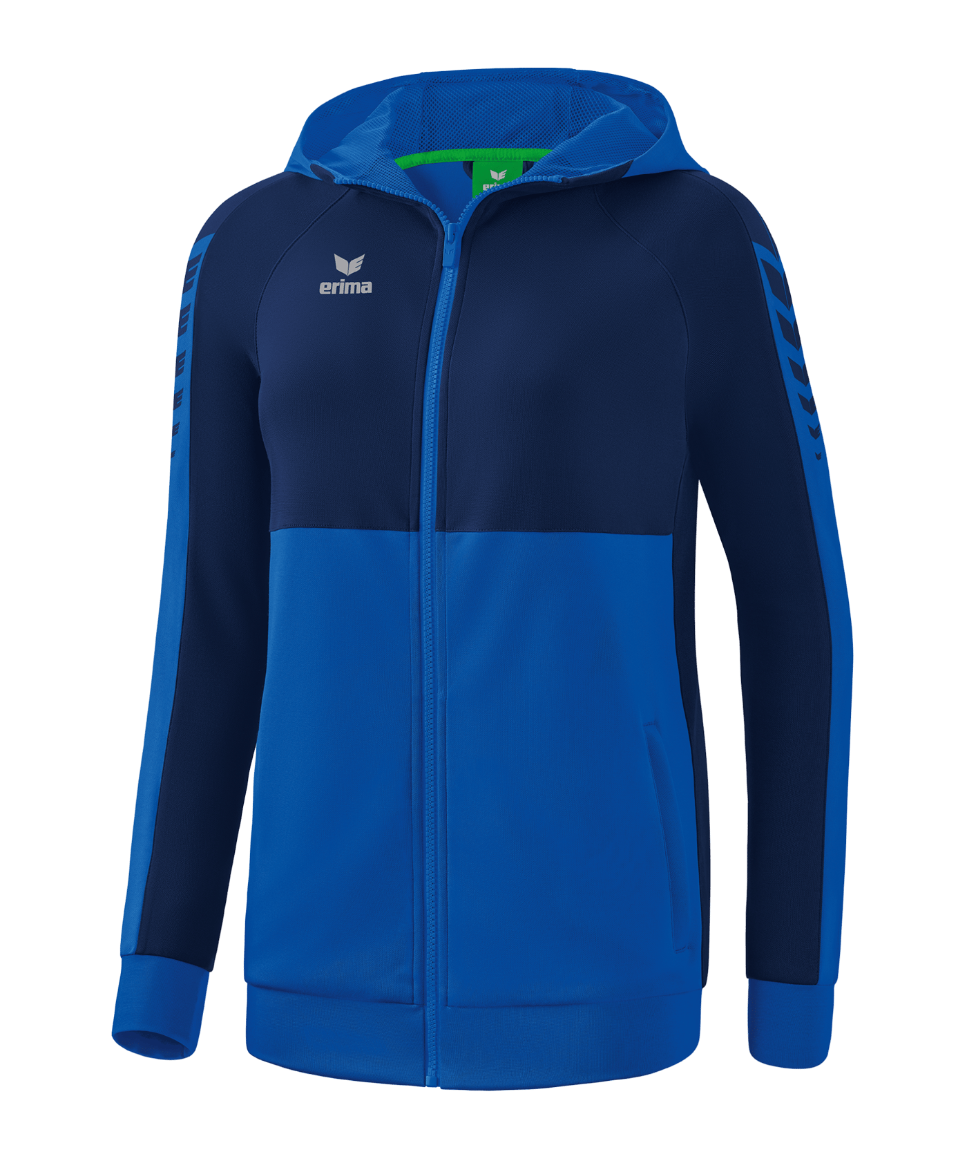 Erima Six Wings Kapuzenjacke Damen Blau - blau