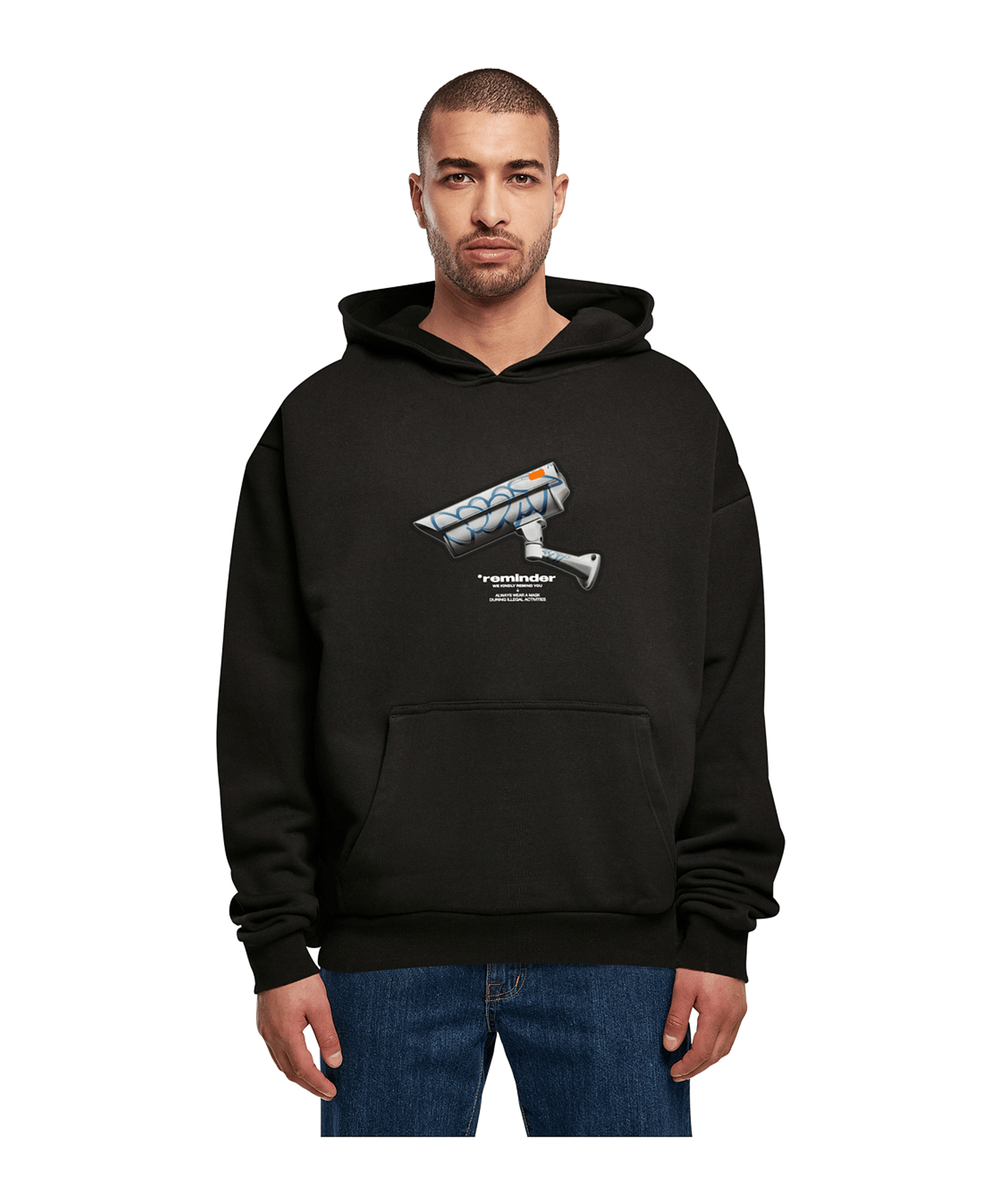 Mister Tee CCTV Oversized Hoody Schwarz - schwarz