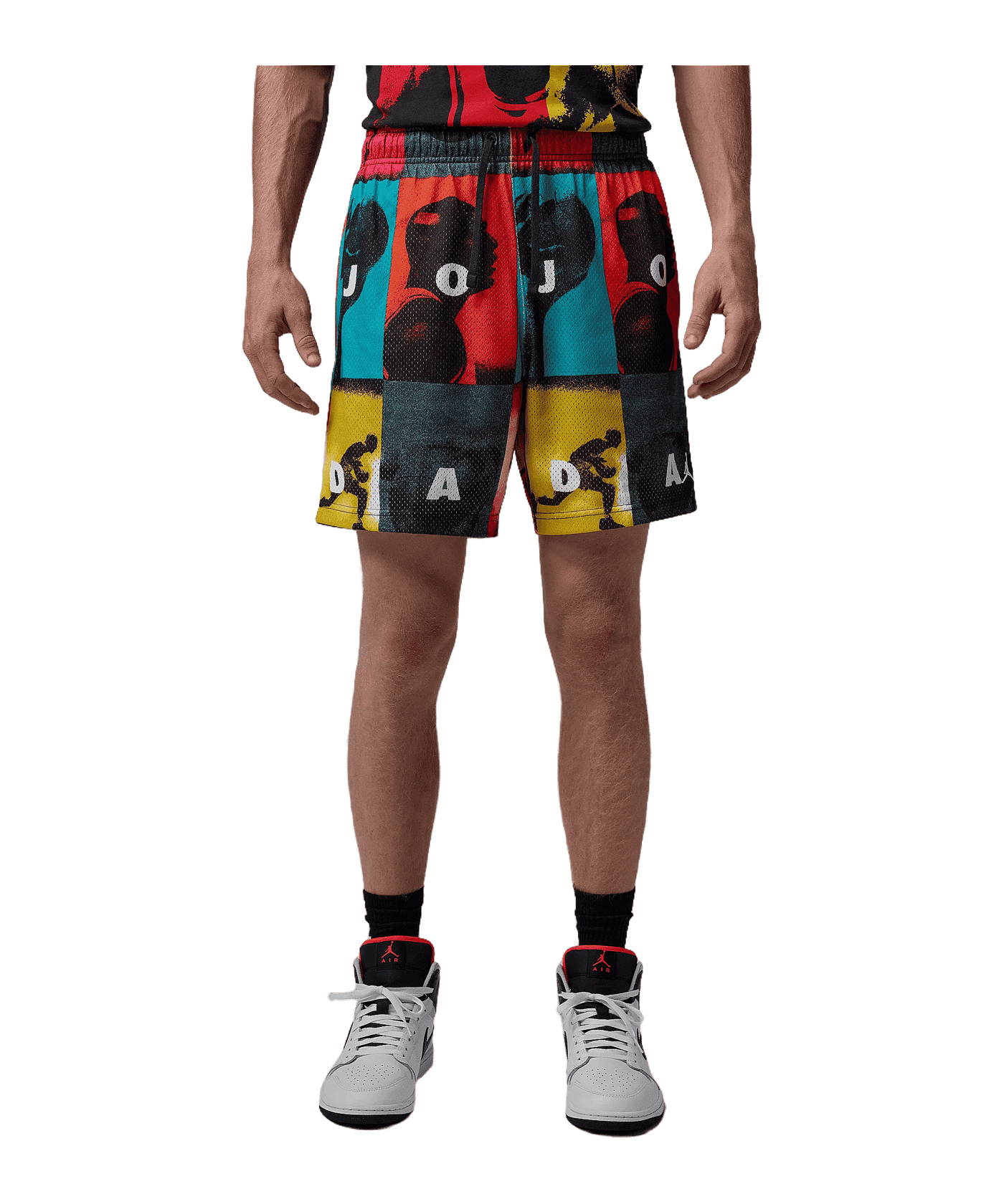 Jordan Brooklyn Printed Mesh Short Weiß F100 - weiss