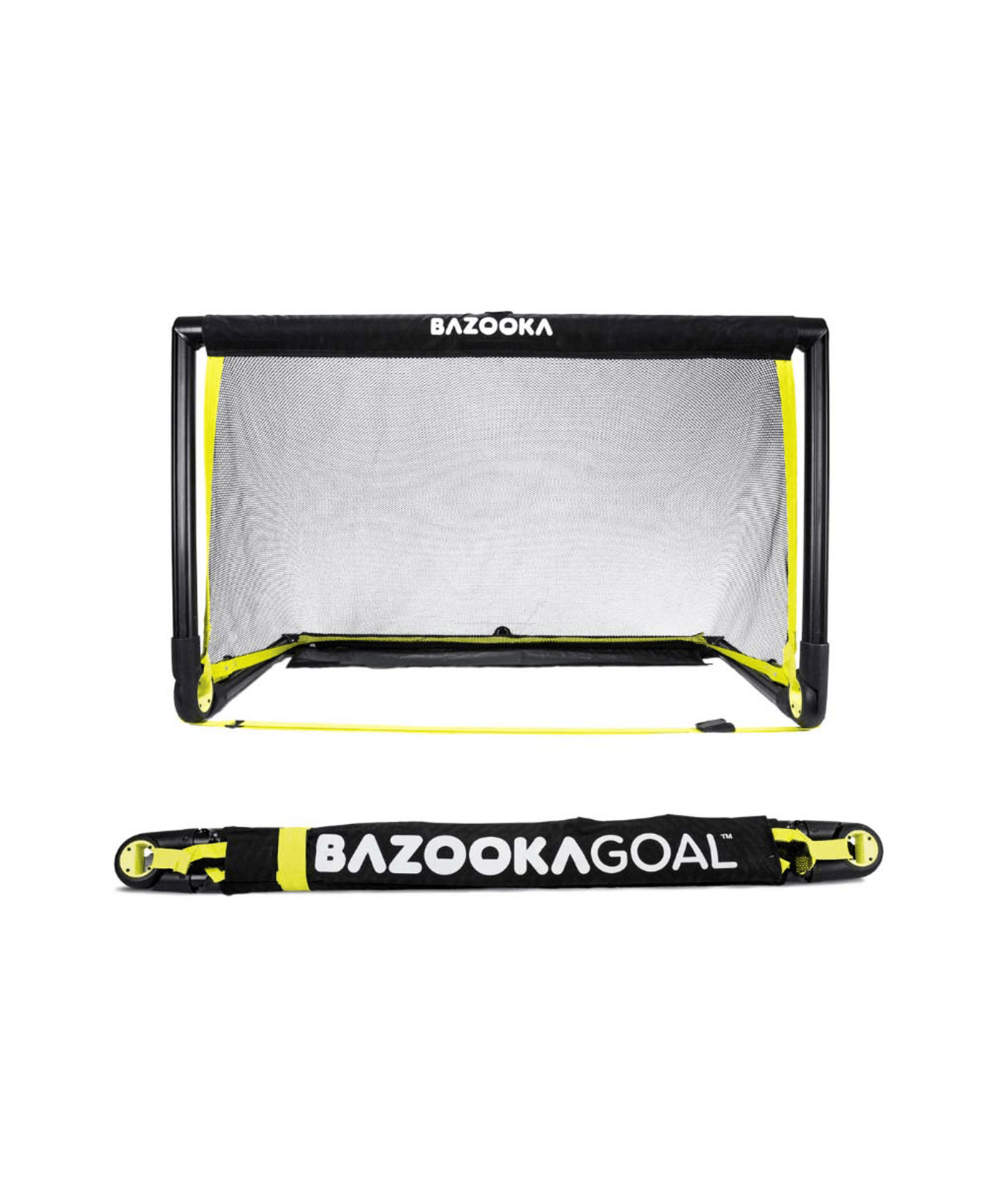 BAZOOKAGOAL Telescoptor 120x75 cm Schwarz Gelb - schwarz