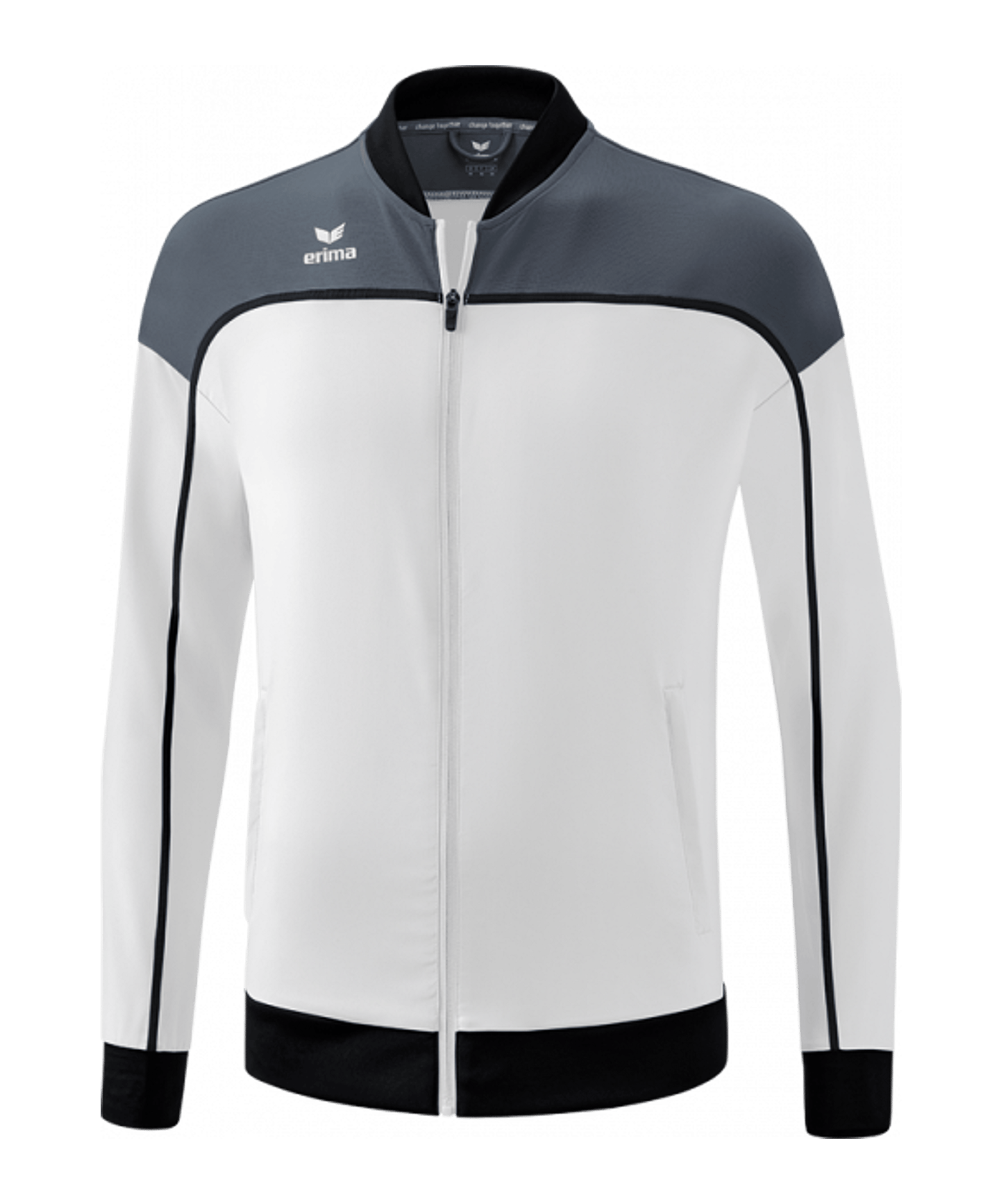 Erima Change Trainingsjacke Kids Weiss Grau Schwarz - weiss