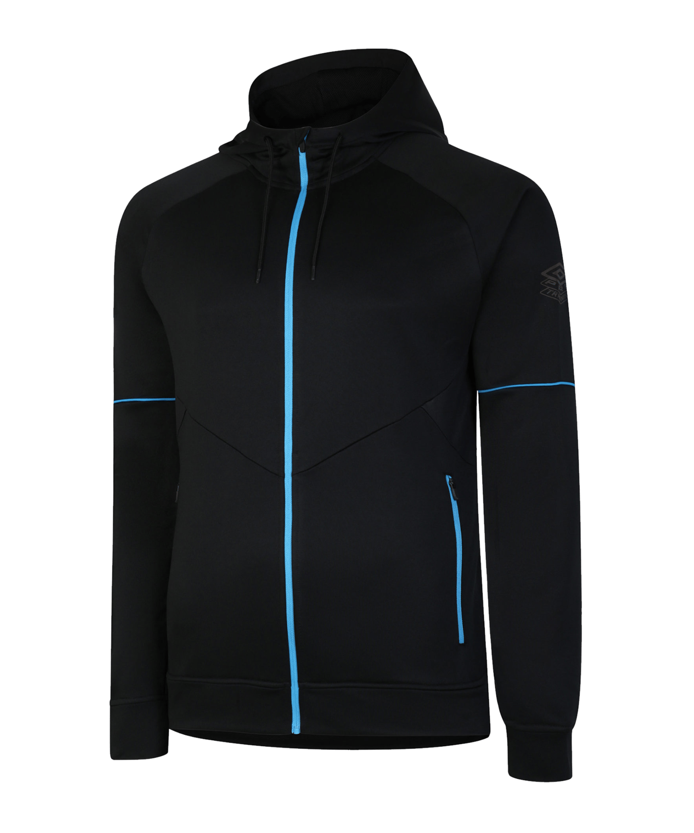 Umbro Pro Training Kapuzenjacke Schwarz Blau FLKM - schwarz