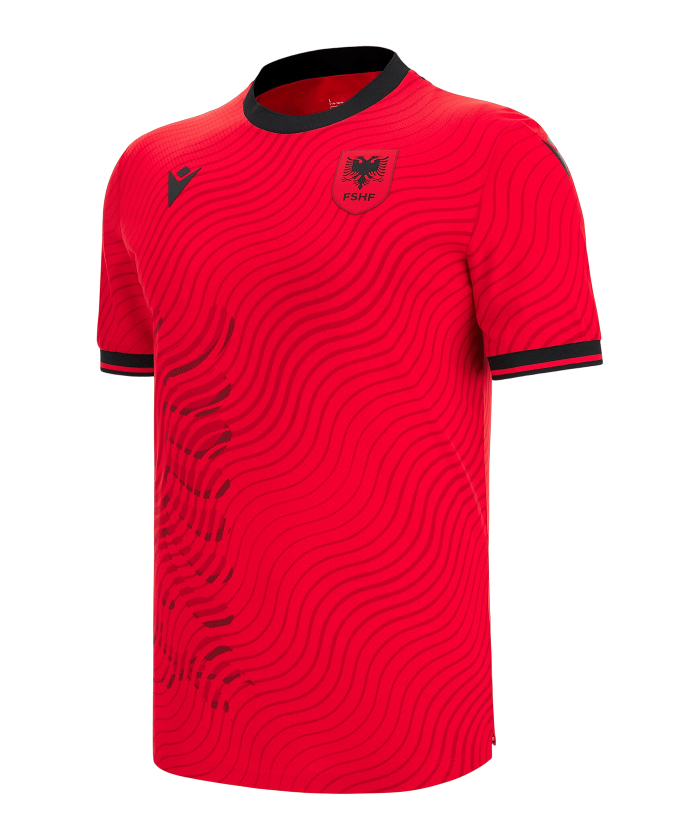 Macron FSHF Albanien Authentic Trikot Home WM 2026 Rot - rot