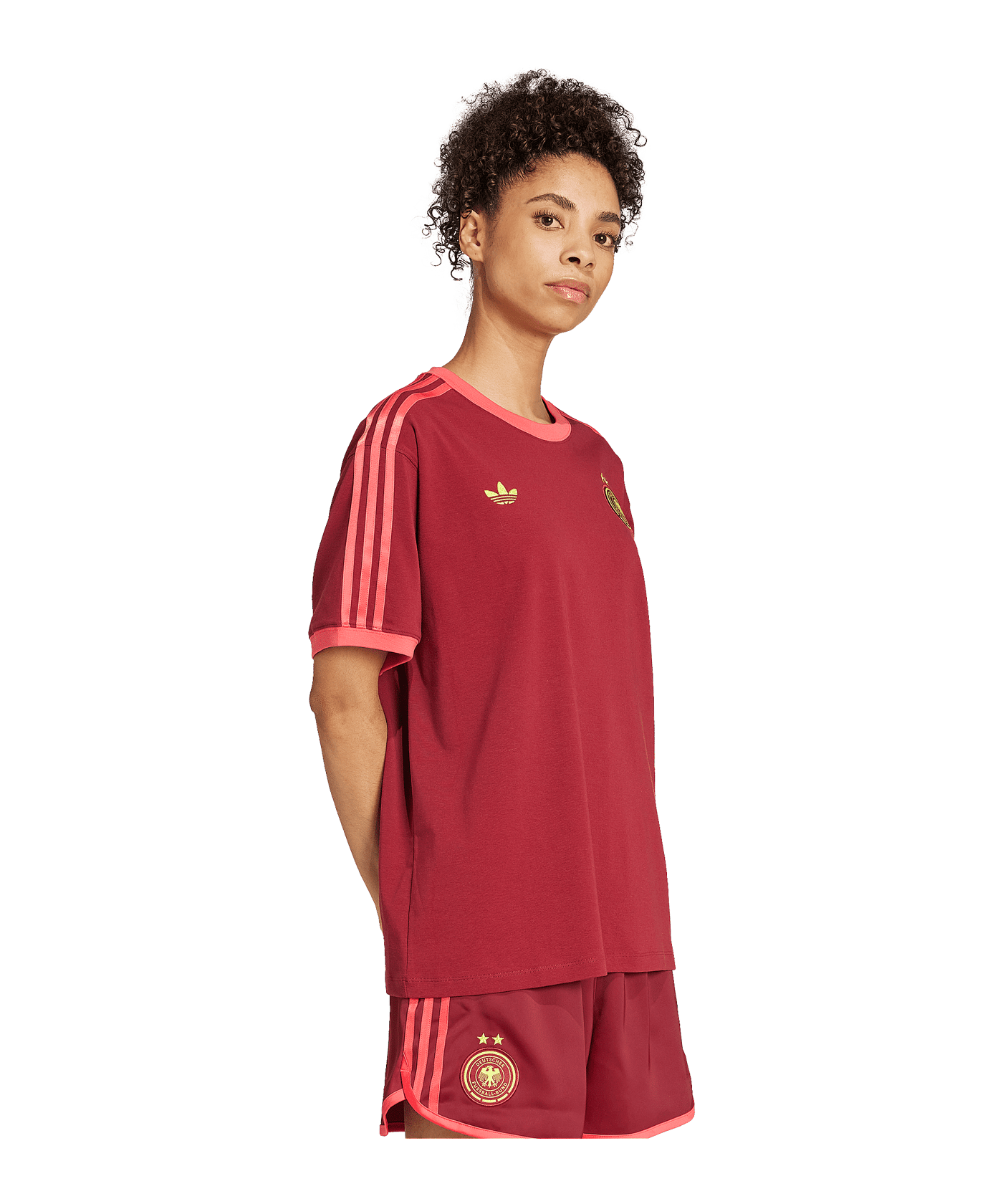 adidas Deutschland T-Shirt Damen Rot - rot