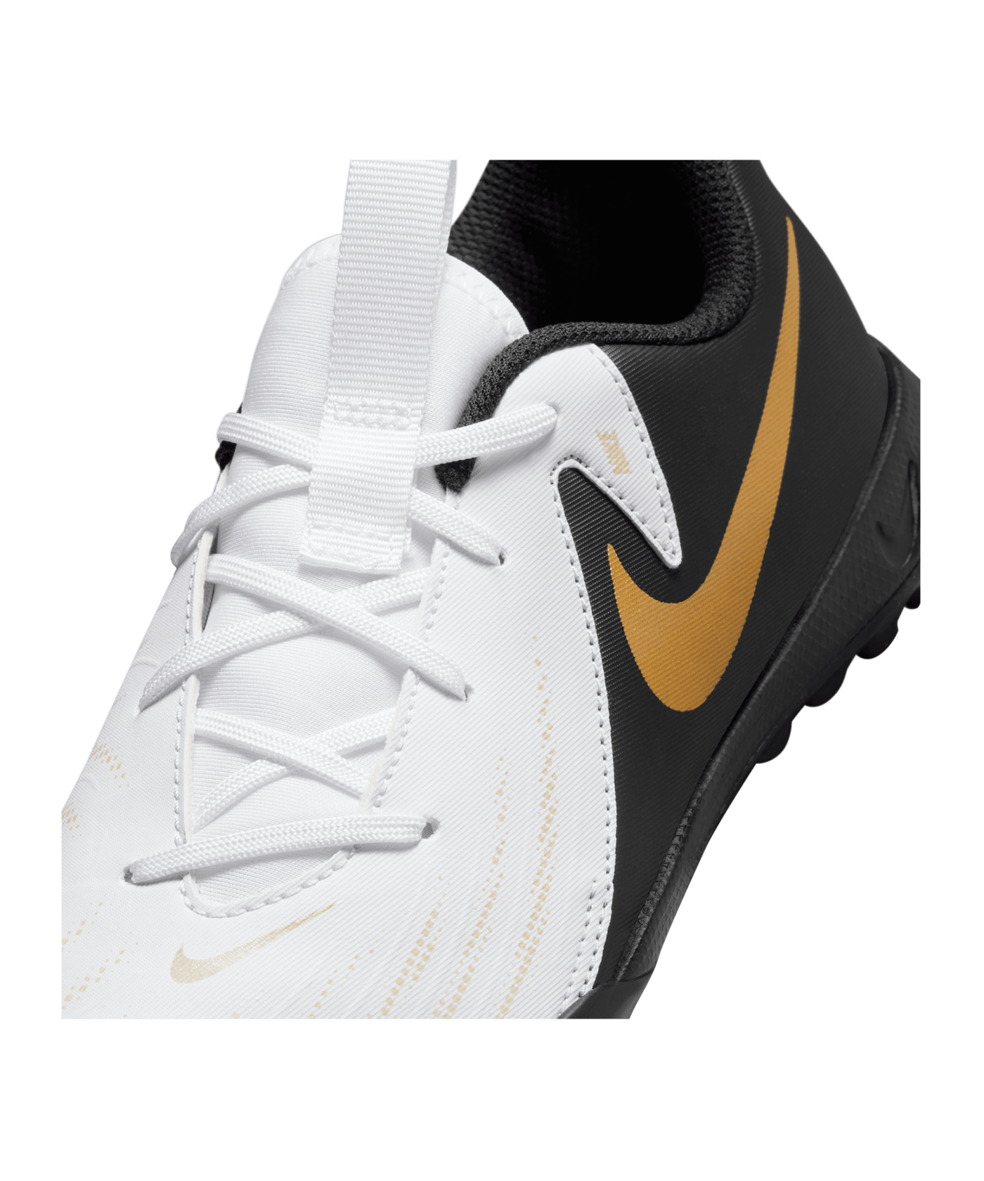 Nike Jr Phantom GX II Academy TF Kids Mad Ready Weiss Schwarz Gold F100 - weiss
