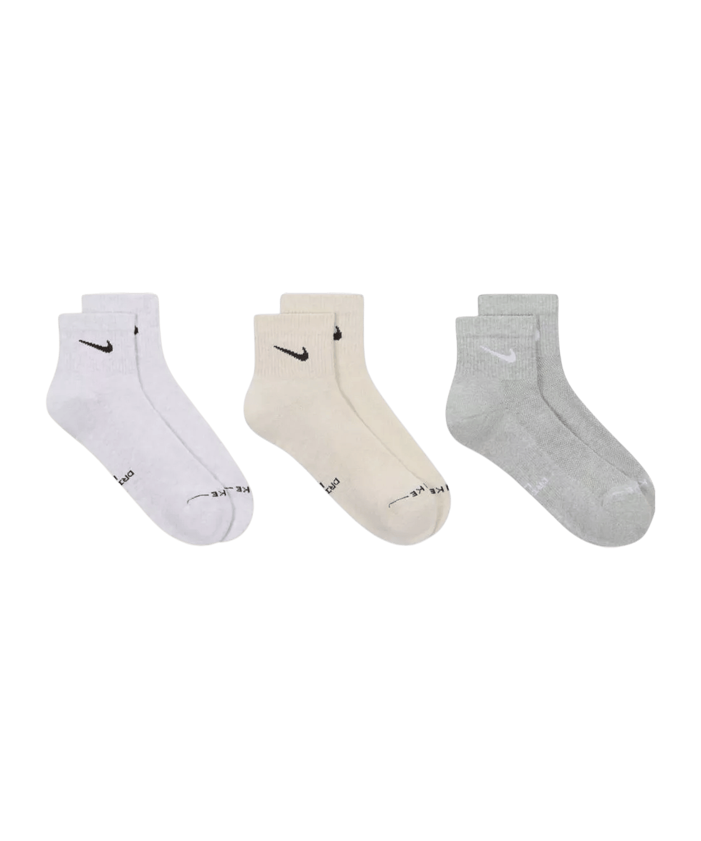 Nike Everyday Elevated Ankle 3er Pack Socken Mehrfarbig - mehrfarbig