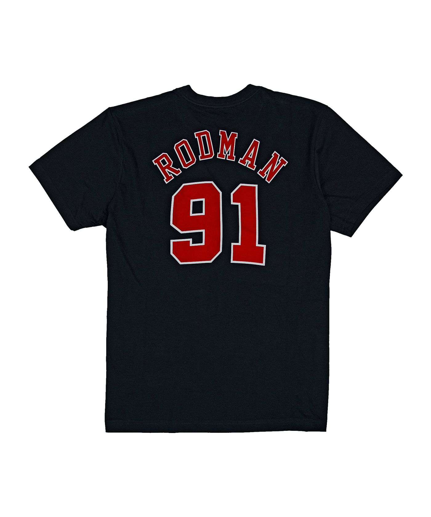 Mitchell and Ness Chicago Bulls Name & Number Dennis Rodman T-Shirt Schwarz - schwarz
