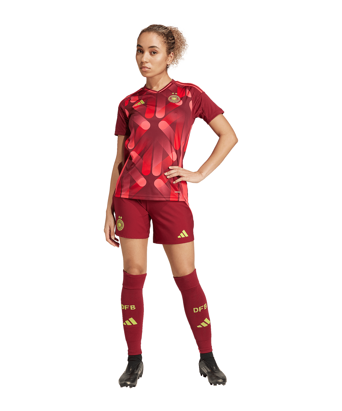 adidas Deutschland Trikot Auswärts EM 2025 Damen Rot - rot