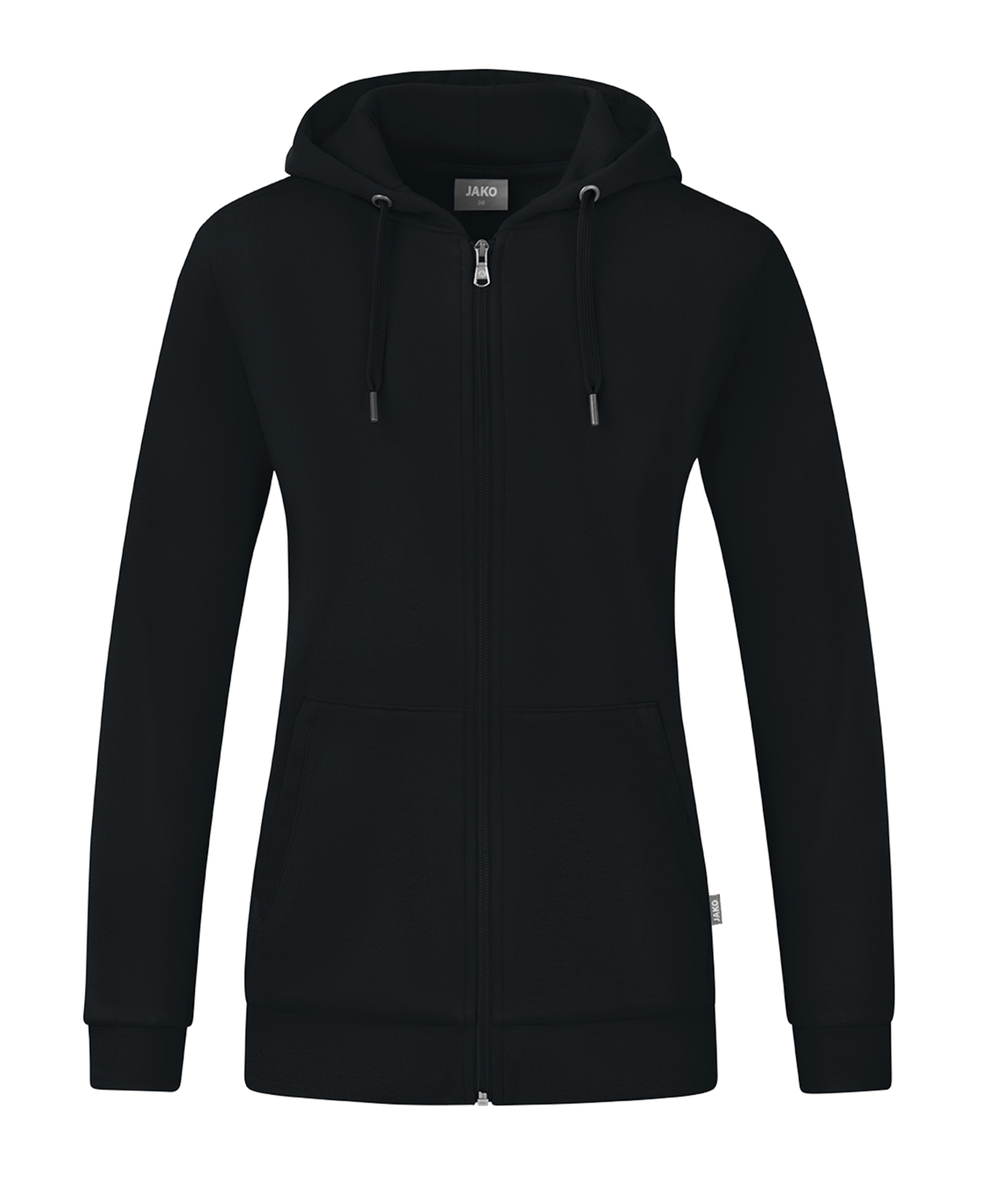 Jako Organic Kapuzenjacke Damen Schwarz F800 - schwarz