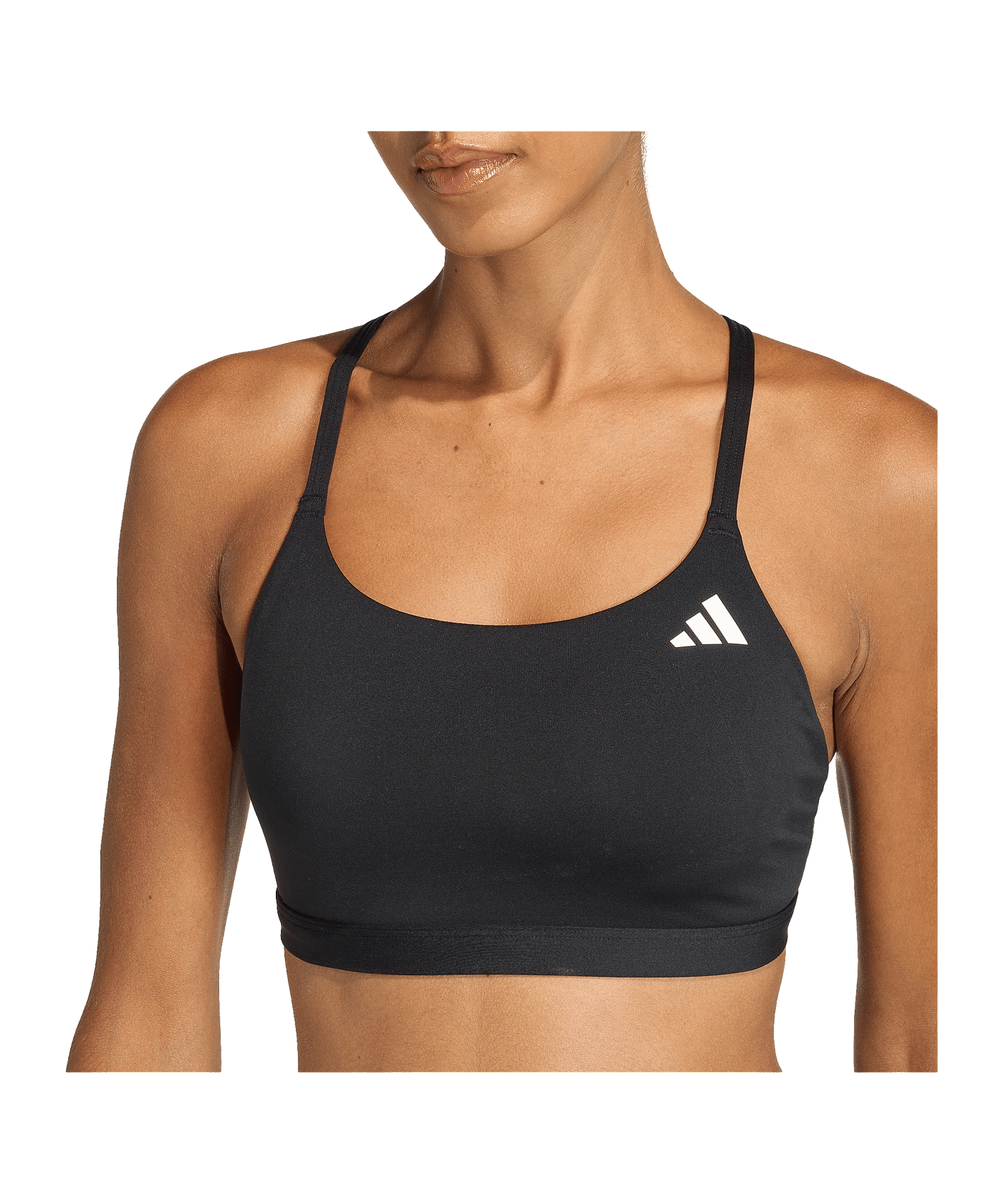 adidas Optime Essentials Workout Sport-BH Damen Schwarz - schwarz