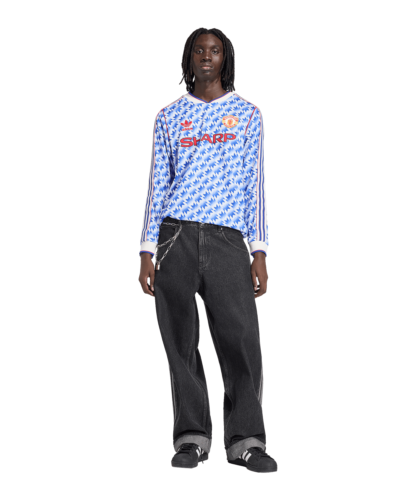 adidas Manchester United 90 Trikot Langarm Away Mehrfarbig - mehrfarbig