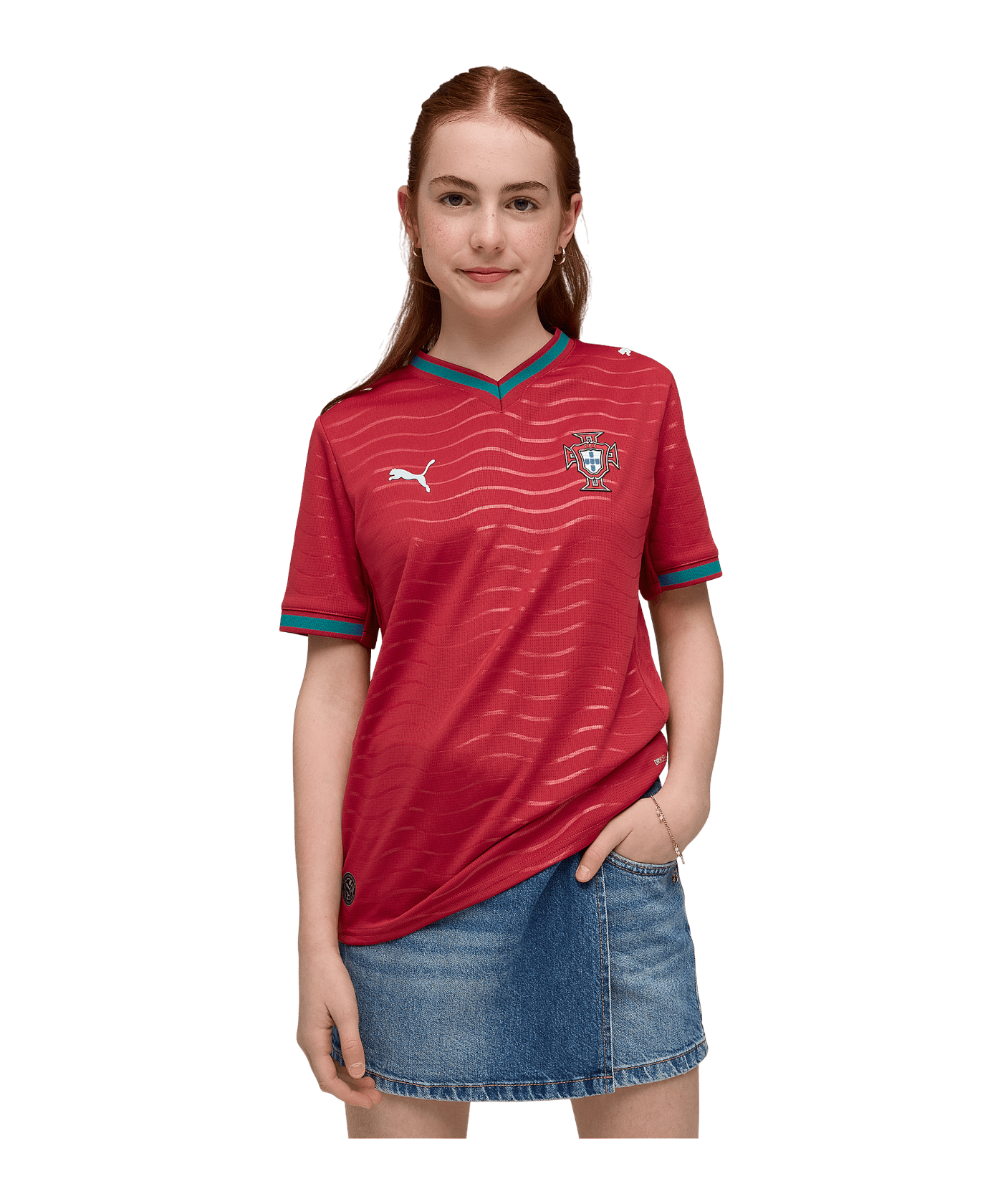 PUMA FPF Portugal Replica Trikot Home WM 2026 Kids Rot F01 - rot
