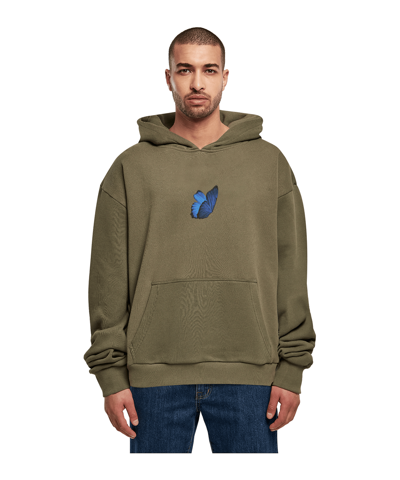 Mister Tee Le Papilloversized Hoody Grün - gruen
