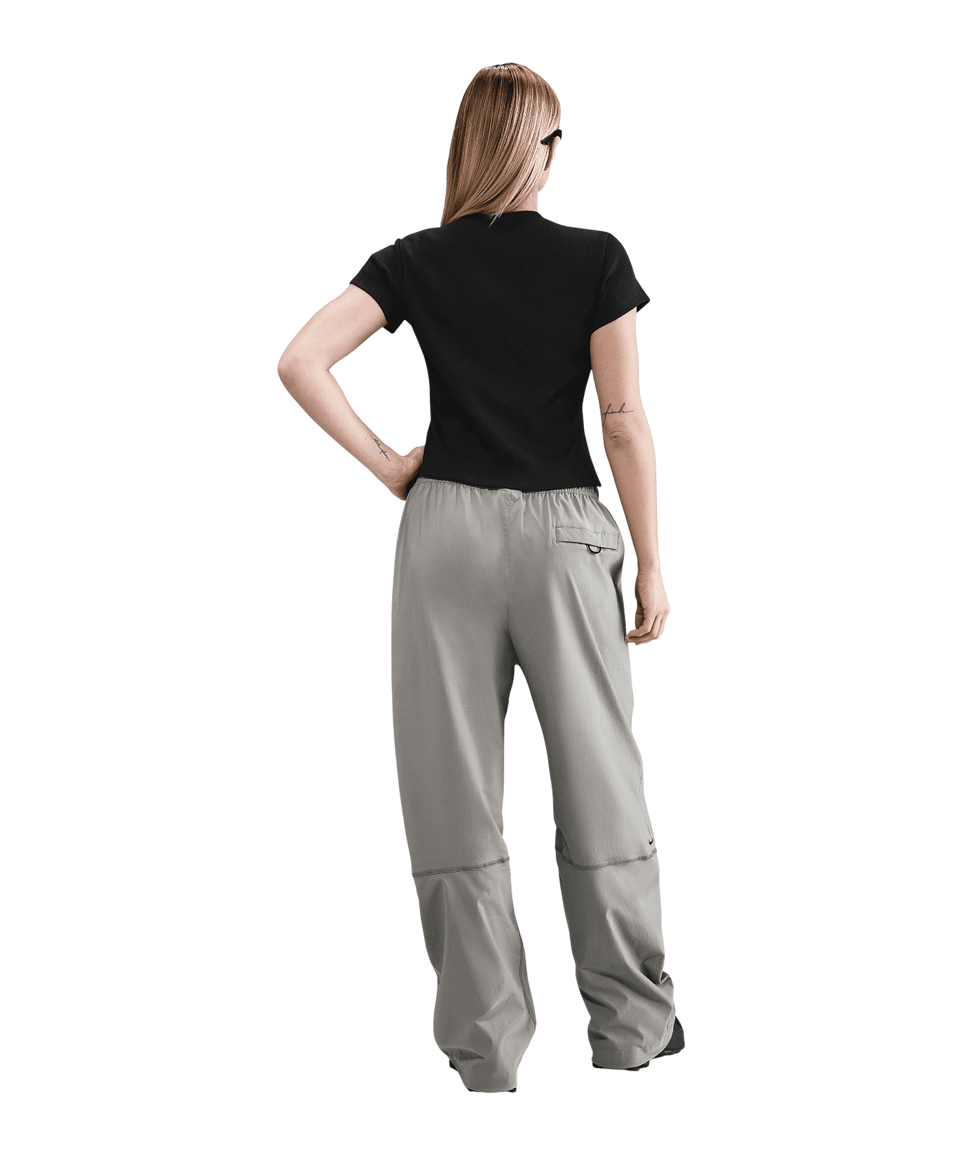 Nike NSW Rib T-Shirt Damen Schwarz F010