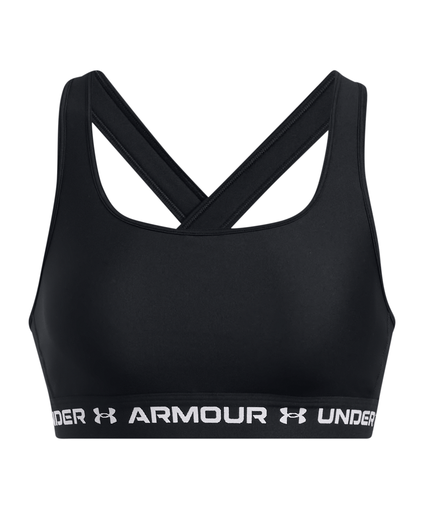 Under Armour Crossback Mid Sport-BH Damen Schwarz F006 - schwarz