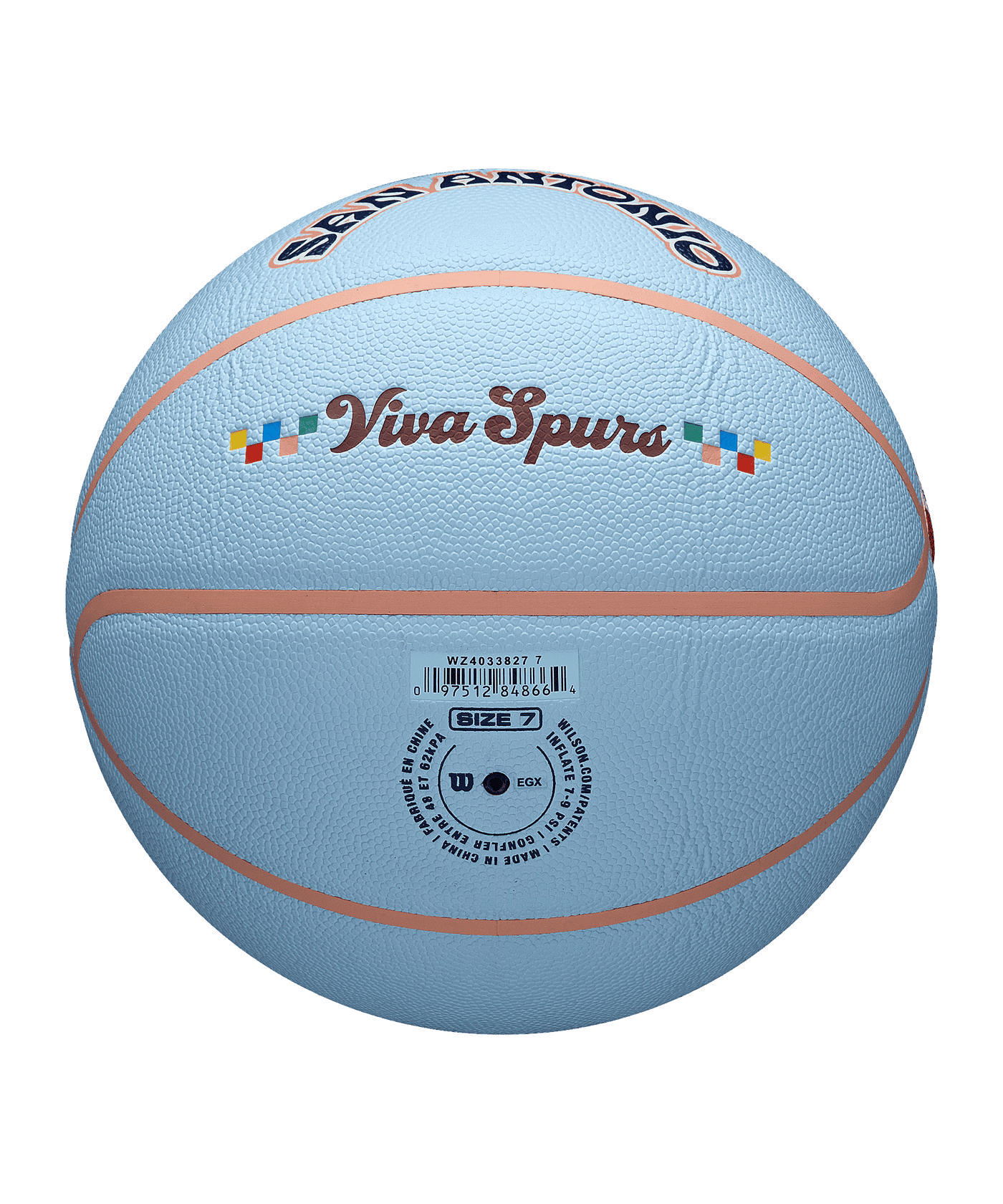 Wilson NBA Team City Collektor SAN SPUR Ball 2024 Blau - blau