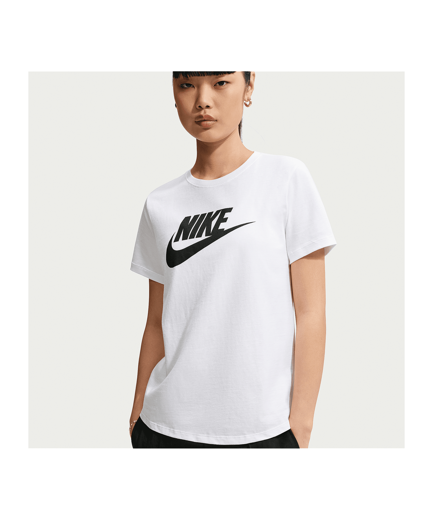 Nike Essentails Logo T-Shirt Damen Weiss F100 - weiss