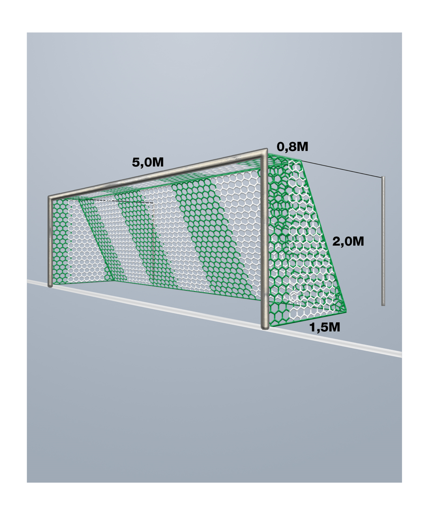 Cawila Tornetz HEXA 5,15x2,05m | Tiefe 0,8x1,5m - gruen
