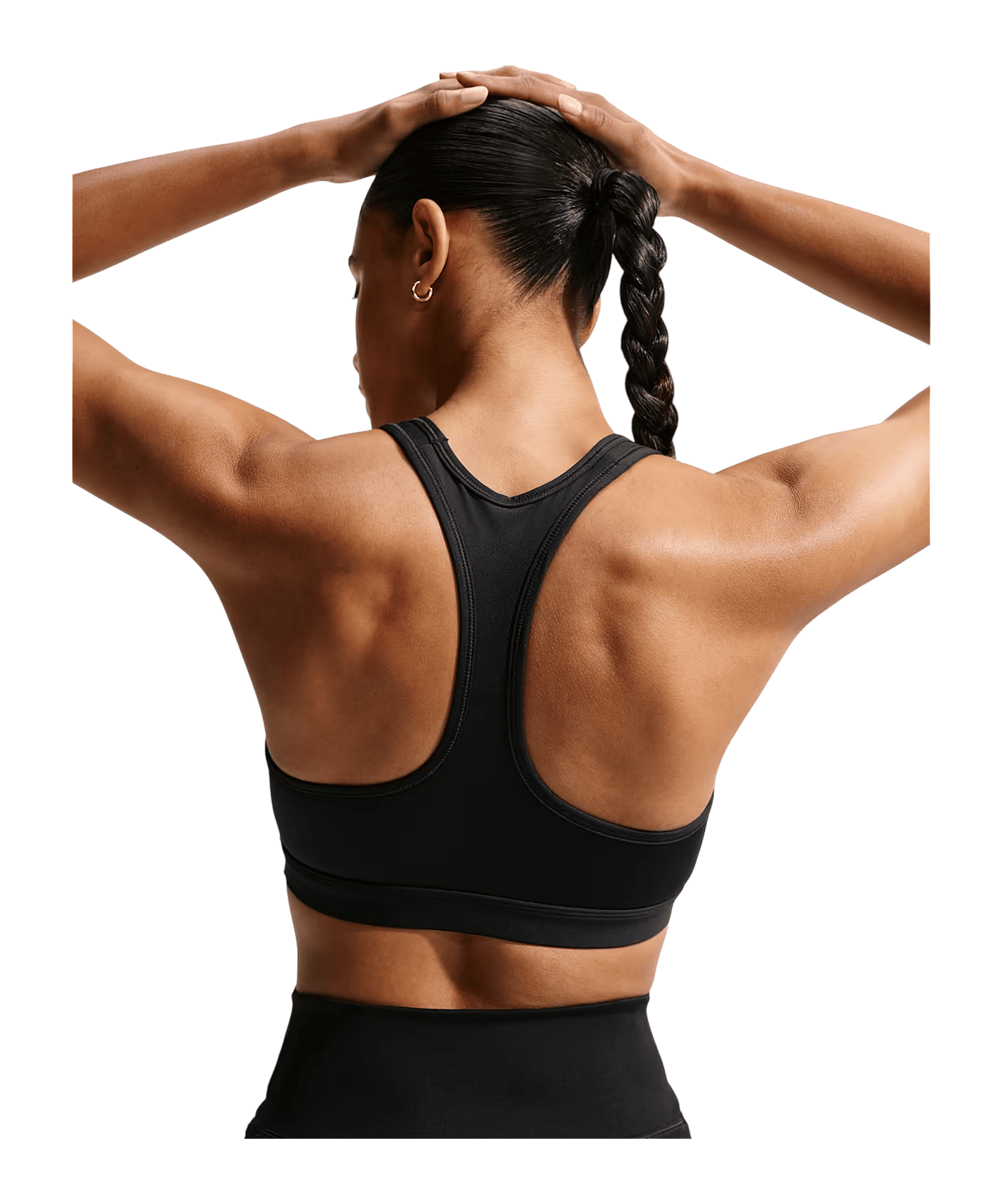 Nike Swoosh Medium Support Sport-BH Damen Schwarz F010 - schwarz
