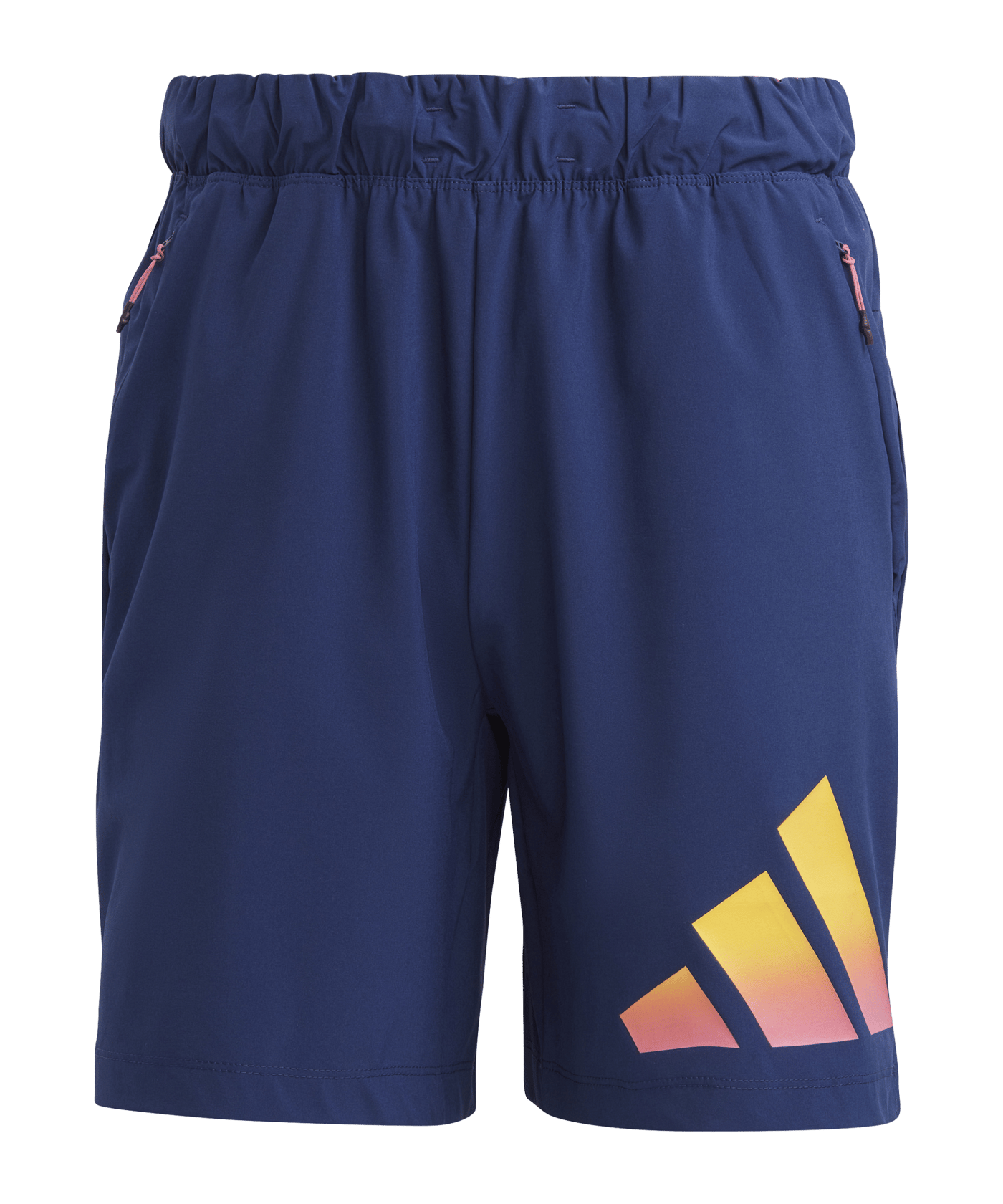 adidas 3Bar Short Blau Gelb Orange - dunkelblau