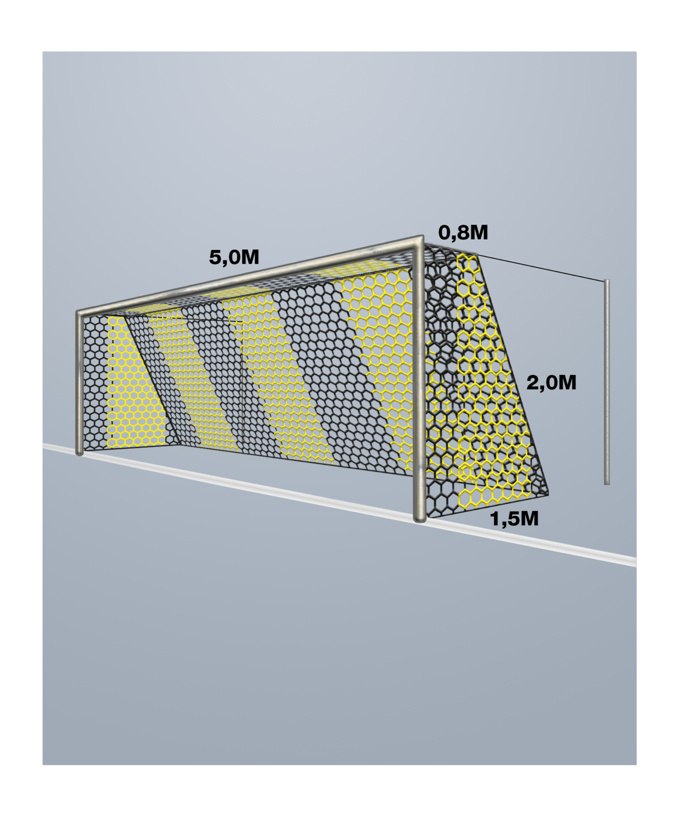 Cawila Tornetz HEXA 5,15x2,05m | Tiefe 0,8x1,5m - gelb