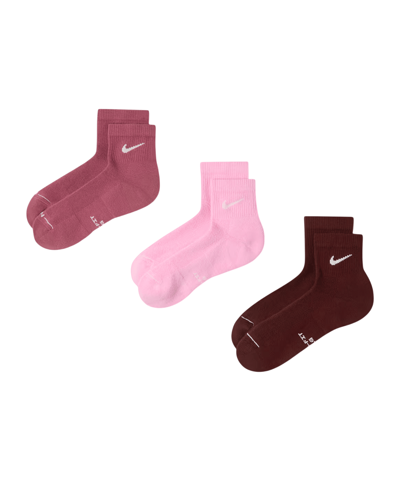 Nike Everyday Elevated Ankle 3er Pack Socken Mehrfarbig - mehrfarbig