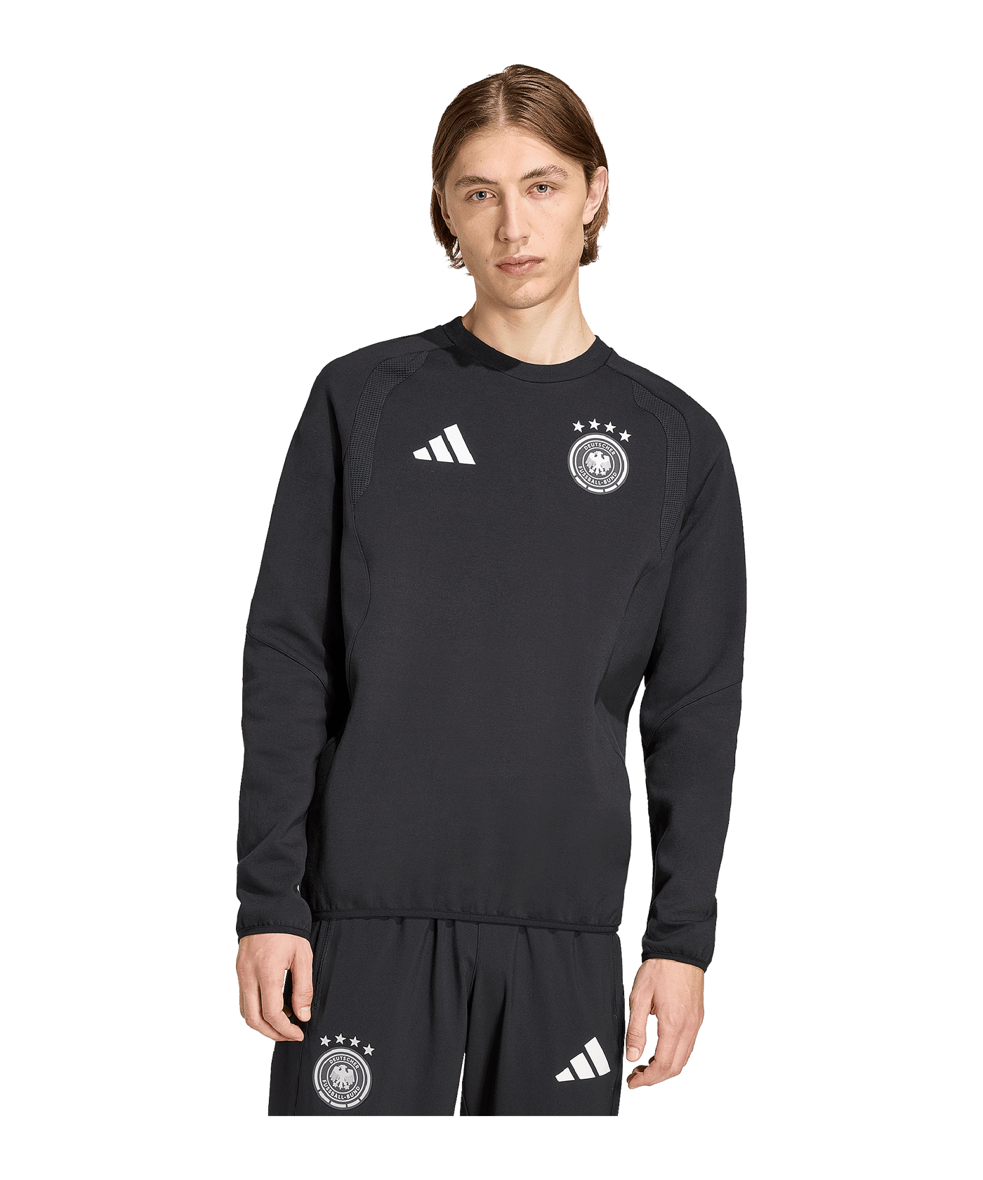 adidas DFB Deutschland Tiro Travel Sweatshirt Schwarz - schwarz