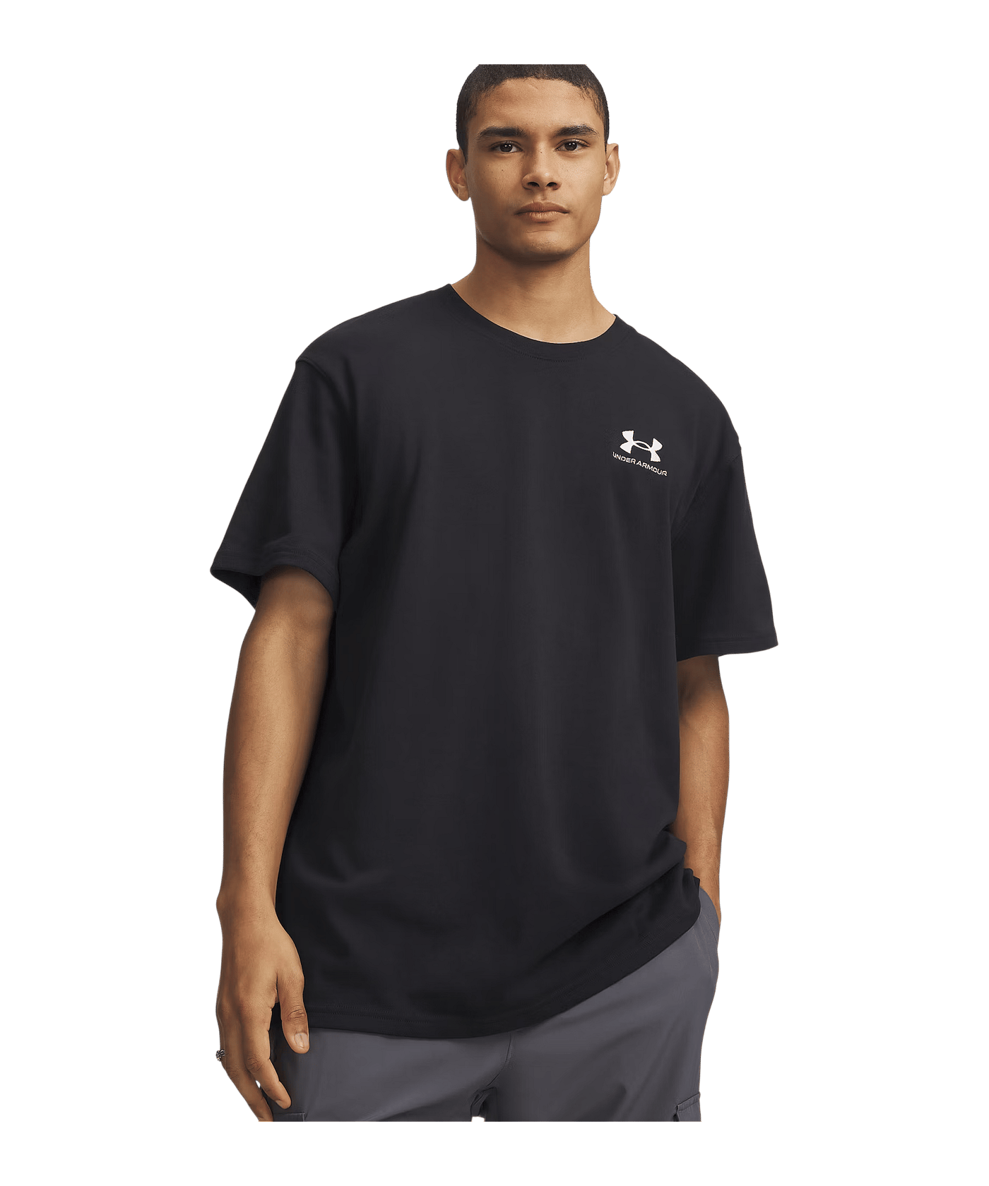 Under Armour Heavyweight mit aufgesticktem Logo T-Shirt Schwarz - schwarz