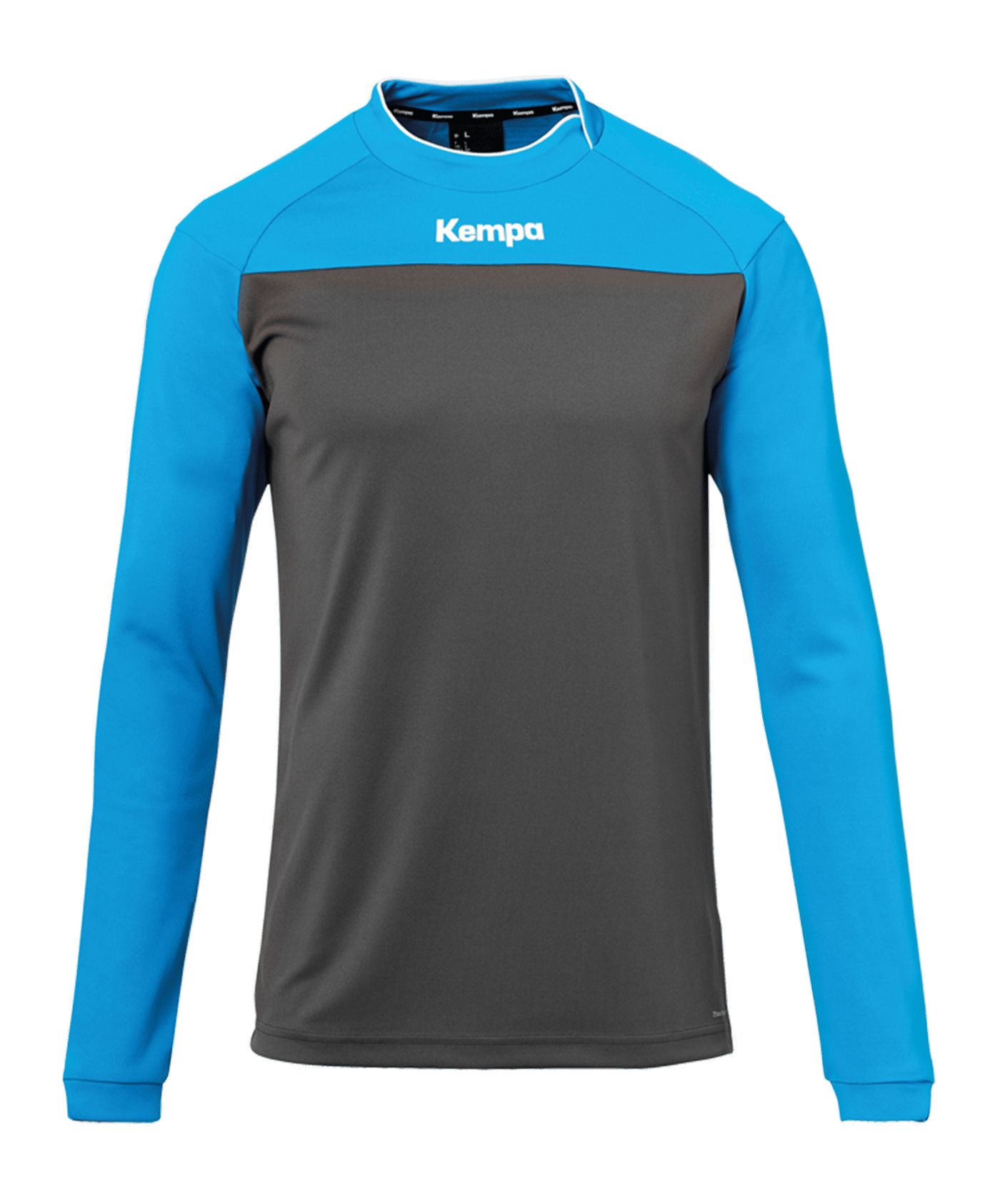 Kempa Prime Shirt langarm Grau Blau F02 - grau