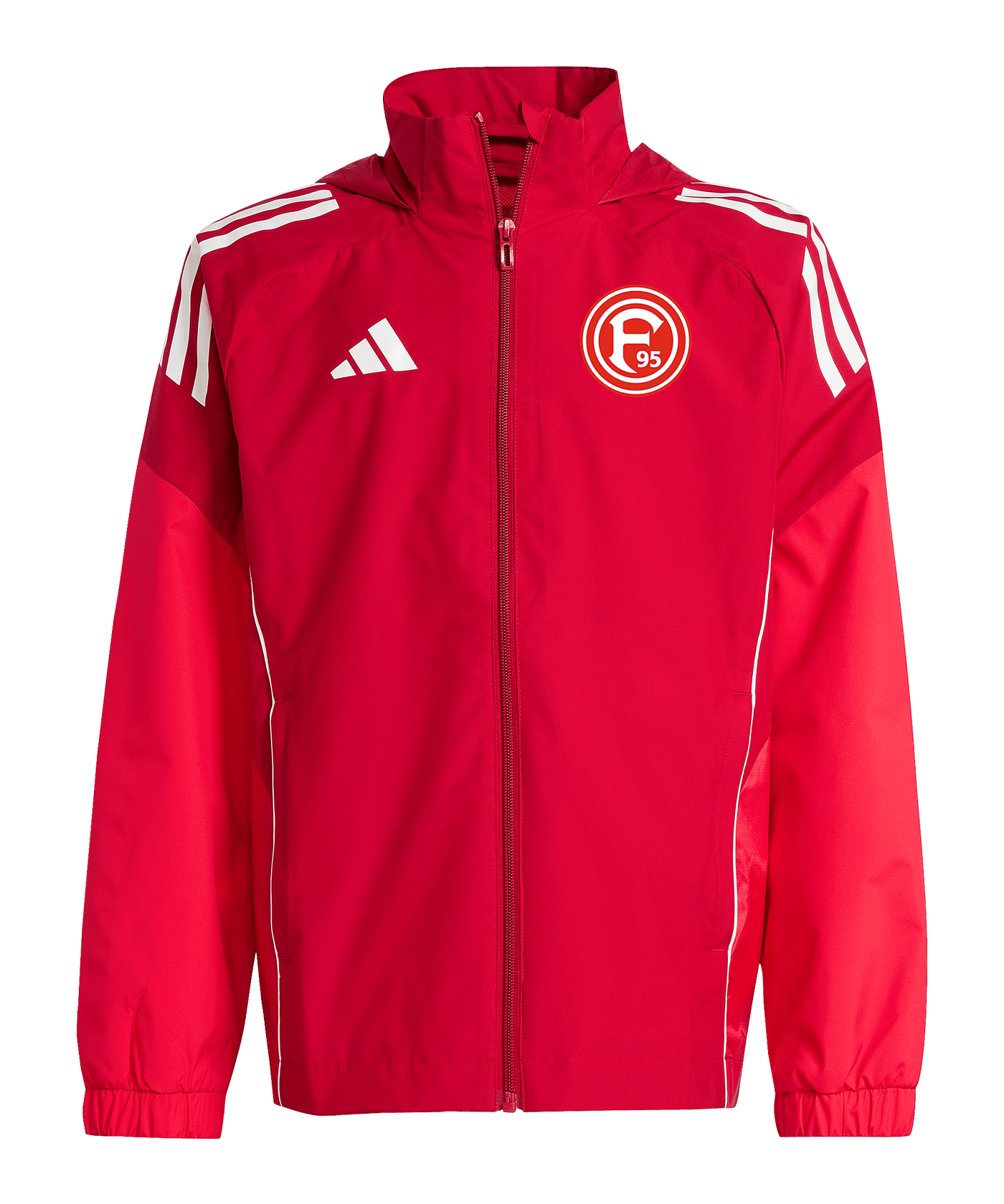 adidas Fortuna Düsseldorf Trainingsjacke Kids Rot - rot