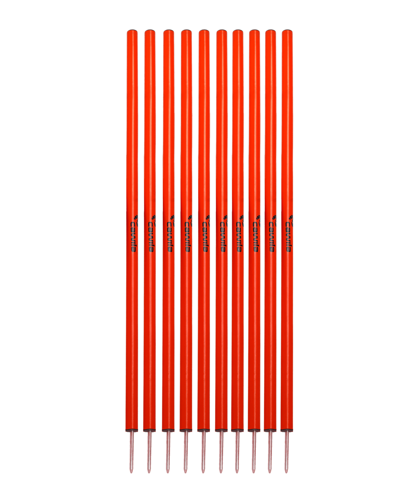 Cawila Slalom L 10Stk d33mm 160cm&13cm Spitz Rot - rot