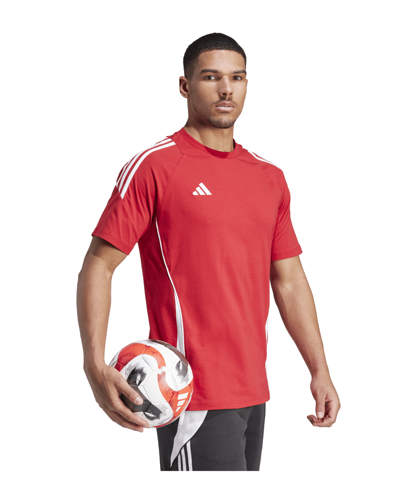 adidas Tiro 24 T-Shirt Rot Weiss - rot